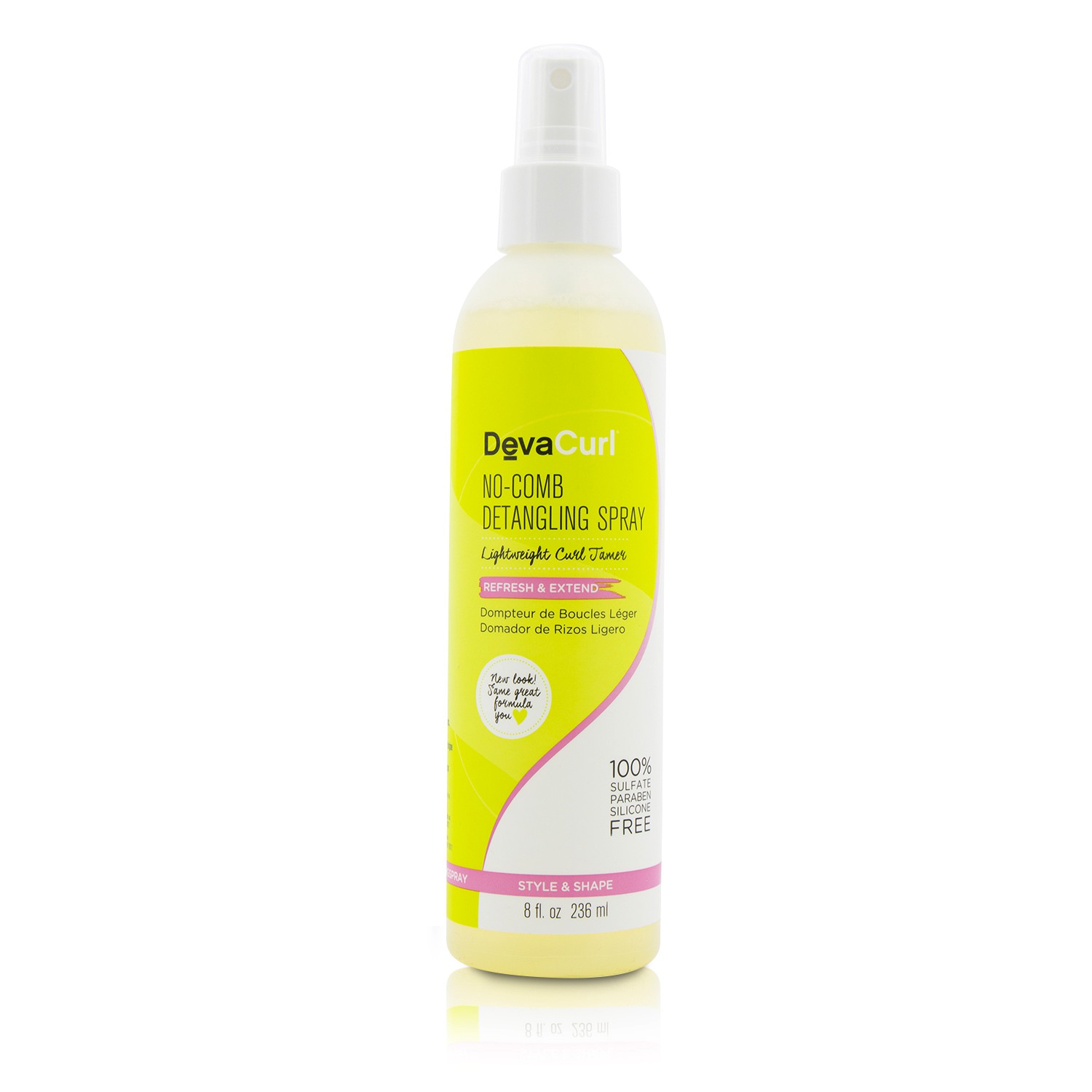 DevaCurl 捲髮專家 柔順解結噴霧No-Comb Detangling Spray (輕量級捲曲制伏 - 刷新和延伸) 236ml/8oz
