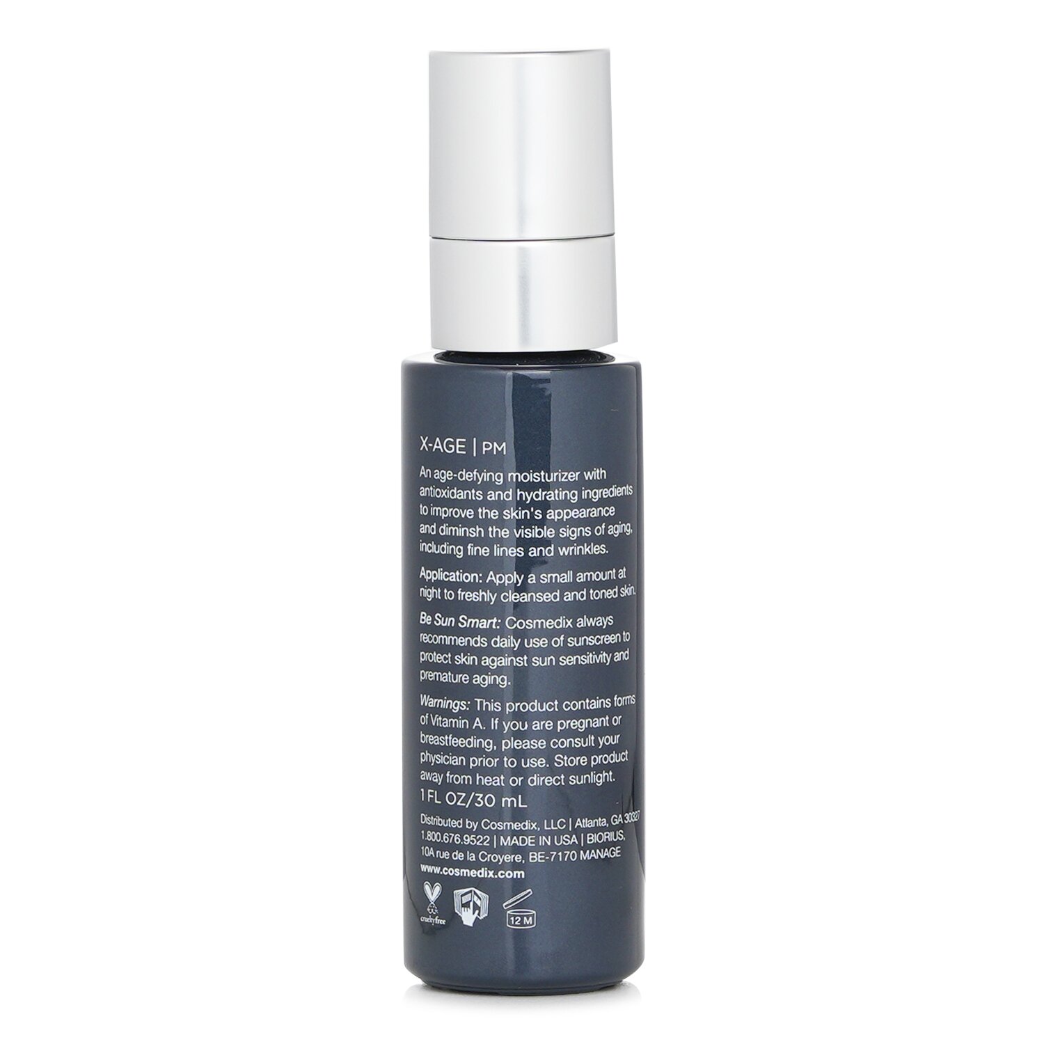 CosMedix Przeciwzmarszczkowy krem nawilżający na noc Elite X-Age Moisturizer 30ml/1oz