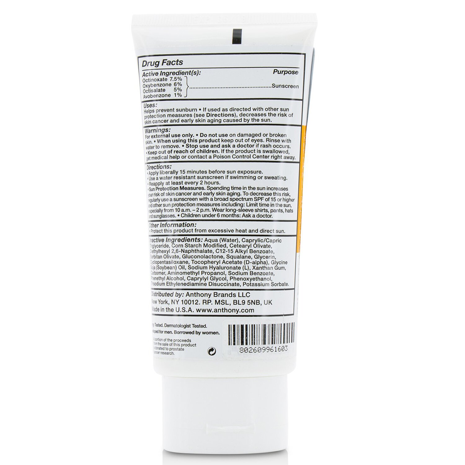 Anthony Logistics For Men Day Cream SPF 30 90ml/3oz