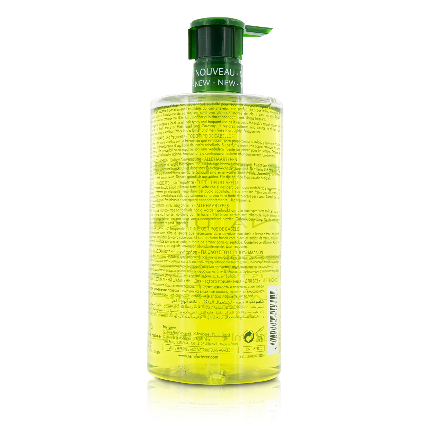 Rene Furterer Naturia Extra Gentle Shampoo - Frequent Use (For All Hair Types) 500ml/16.9oz