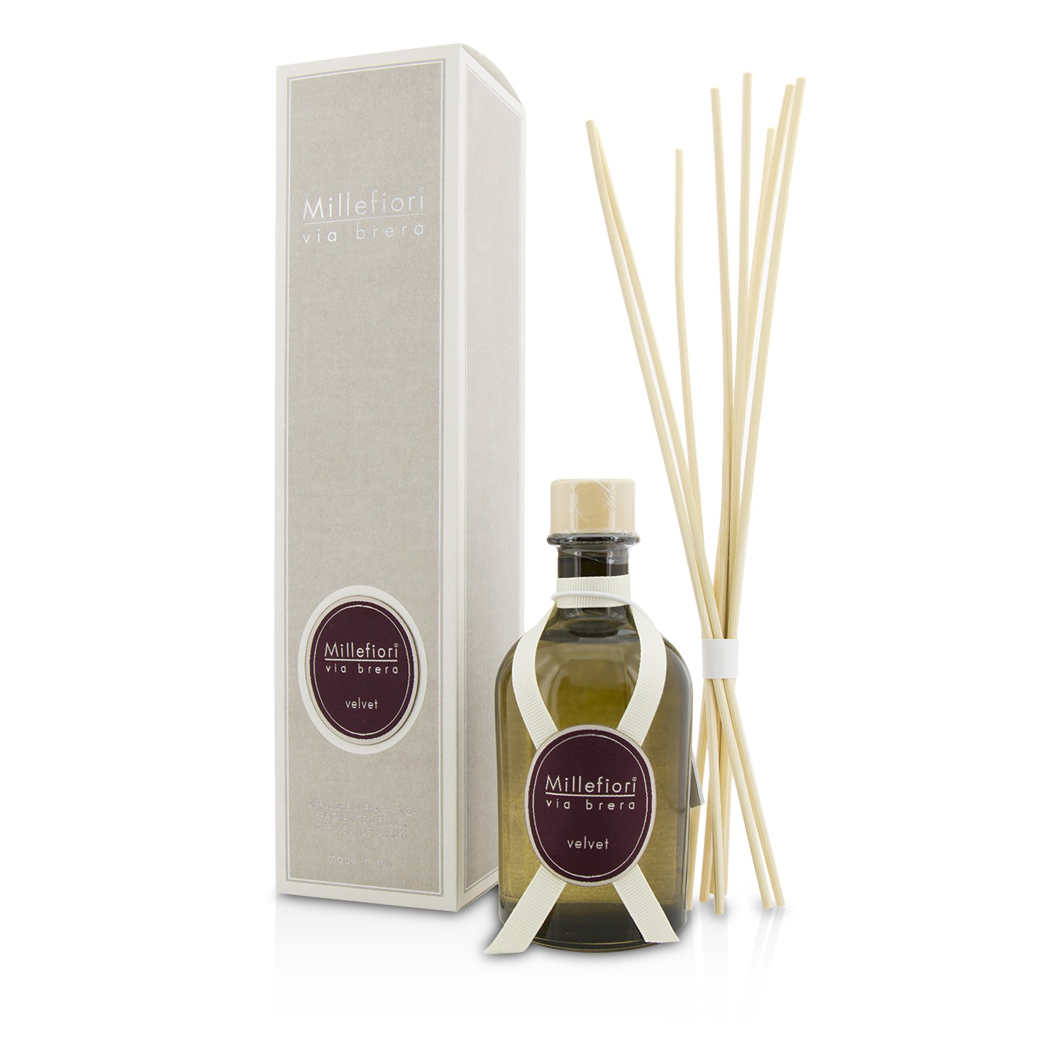 Millefiori Via Brera Fragrance Huonetuoksu - Velvet 250ml/8.45oz