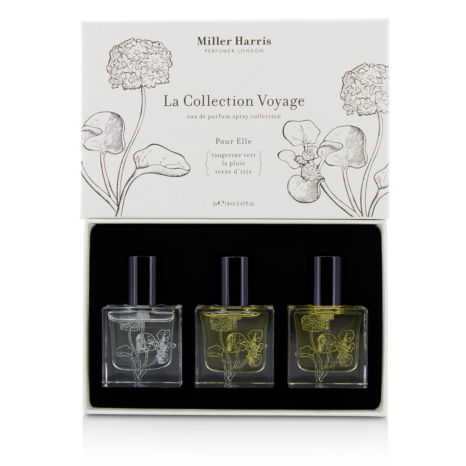 Miller Harris La Collection Voyage Pour Elle Eau De Parfum Spray Colletion: La Pluie + Tangerine Vert + Terre D'Iris 3x14ml/0.47oz