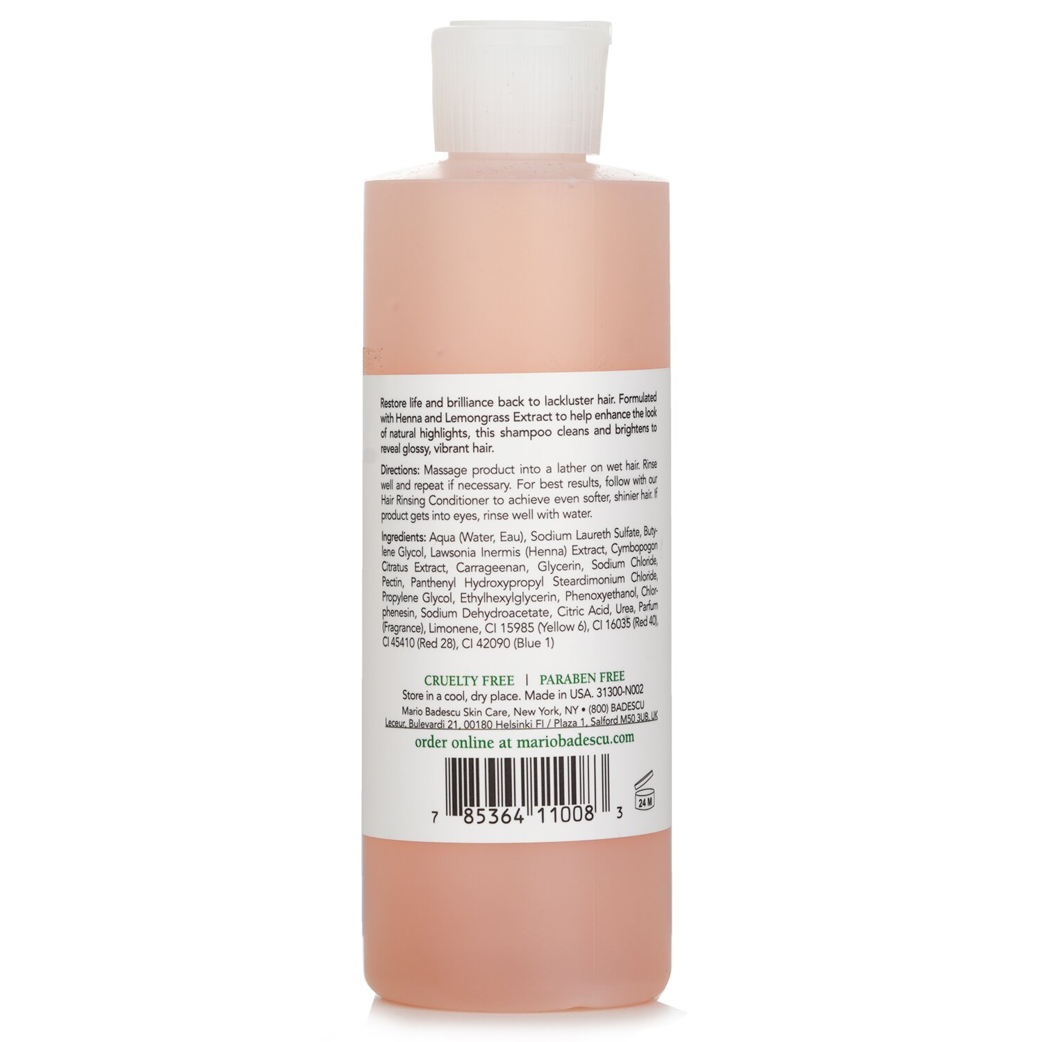Mario Badescu Henna & Seamollient Shampoo (For All Hair Types) 236ml/8oz