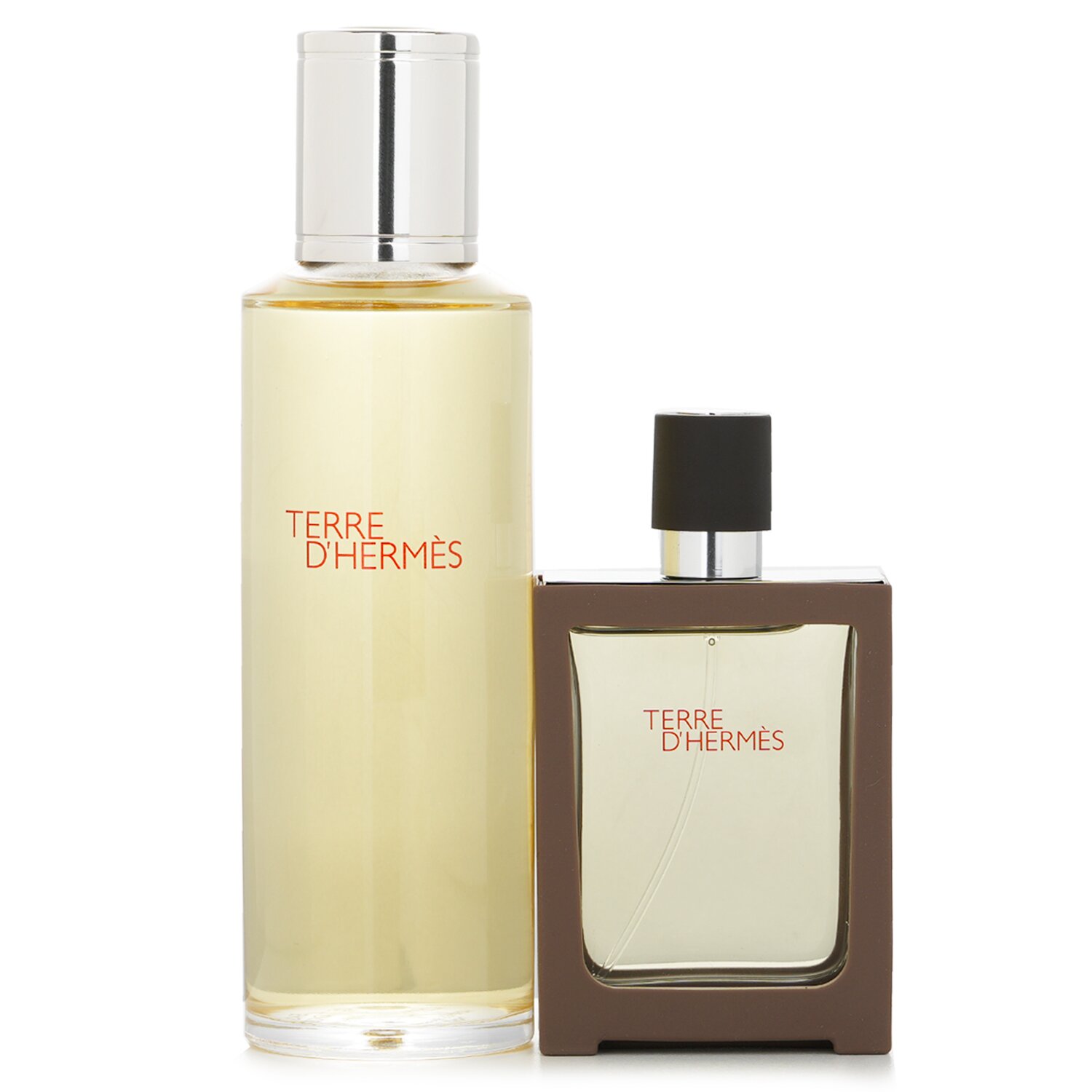 Hermes Terre D'Hermes Eau De Toilette Refillable Spray 30ml/1oz + Refill 125ml/4.2oz 2pcs
