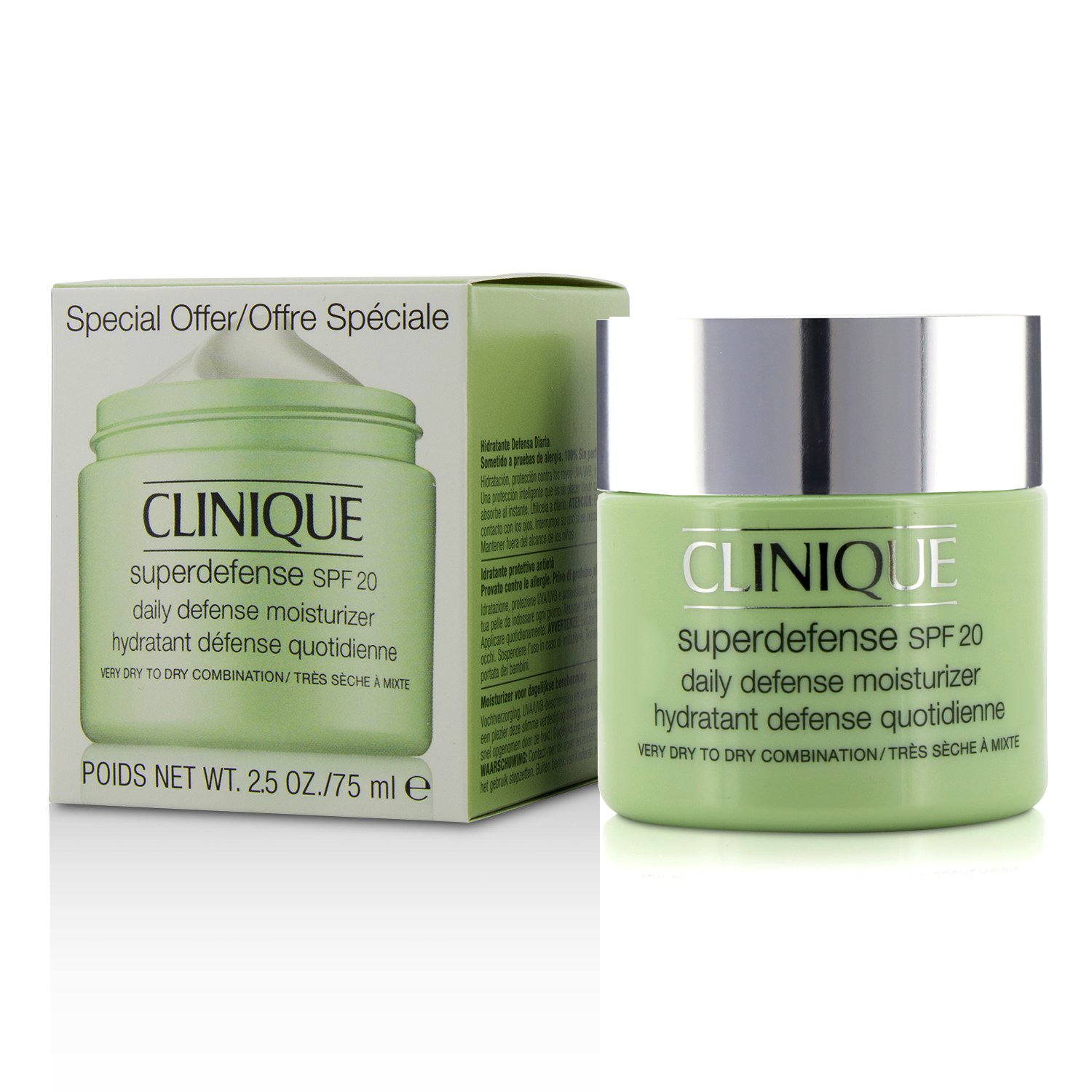 Clinique Superdefense Daily Defense Moisturizer SPF 20 (Very Dry to Dry Combination) 75ml/2.5oz