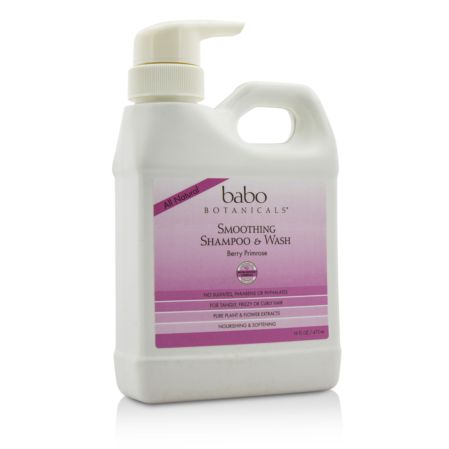 Babo Botanicals Smoothing Shampoo & Wash - For Tangly or Unruly Hair (Exp. Date: 06/2017) 237ml/8oz