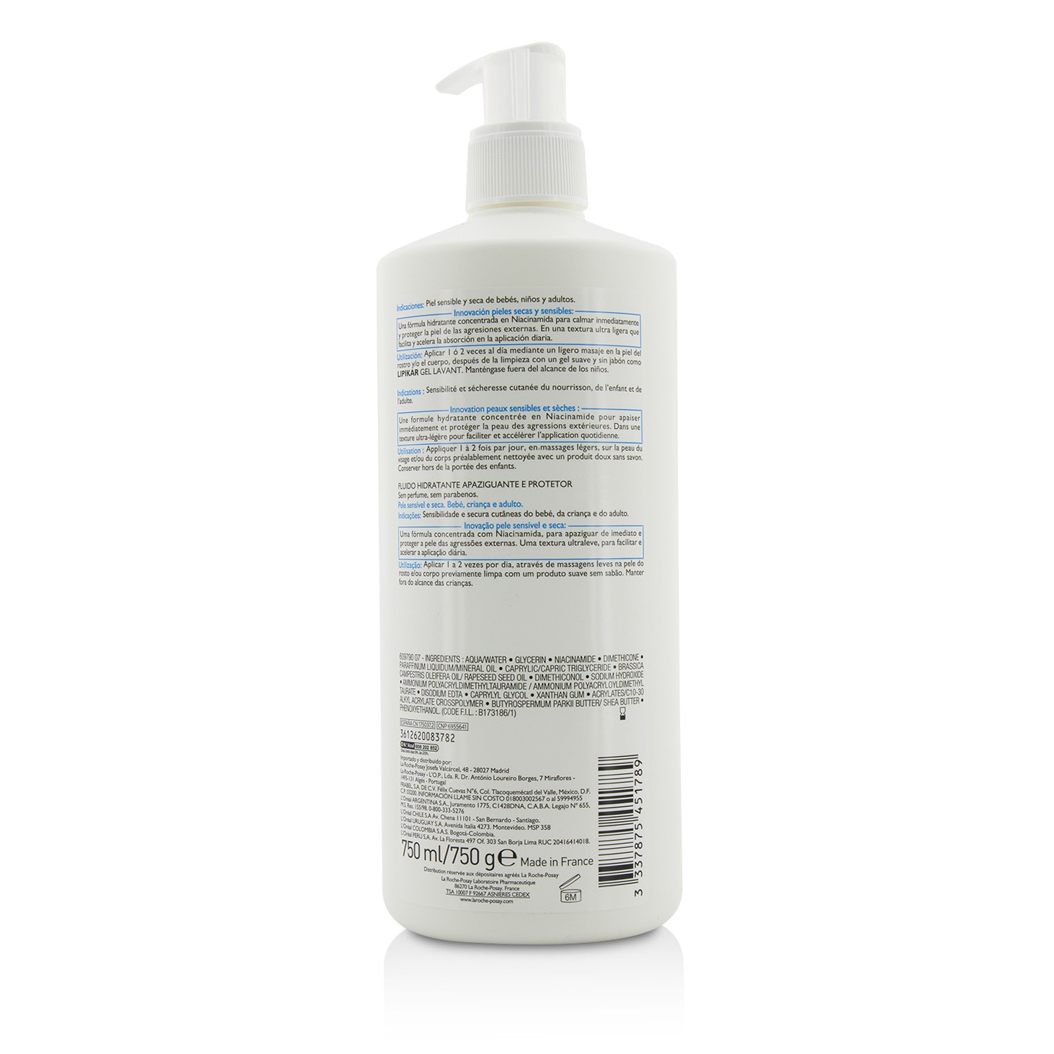 La Roche Posay Lipikar Fluide Soothing Protecting Hydrating Fluid 750ml/25oz