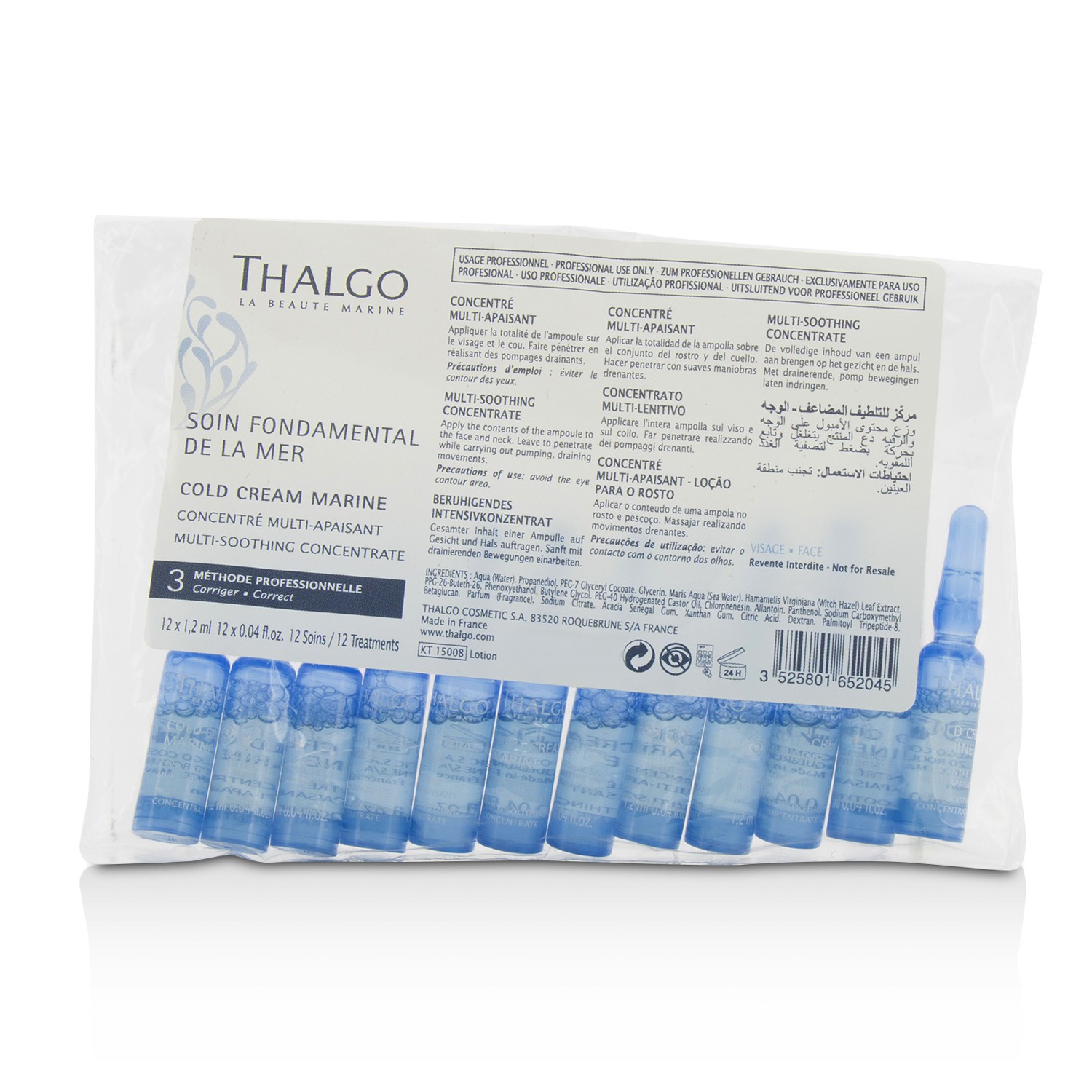 Thalgo Cold Cream Marine Multi-Soothing Concentrate - For Dry, Sensitive Skin (Salon Size; In Pack) 12x1.2ml/0.04oz