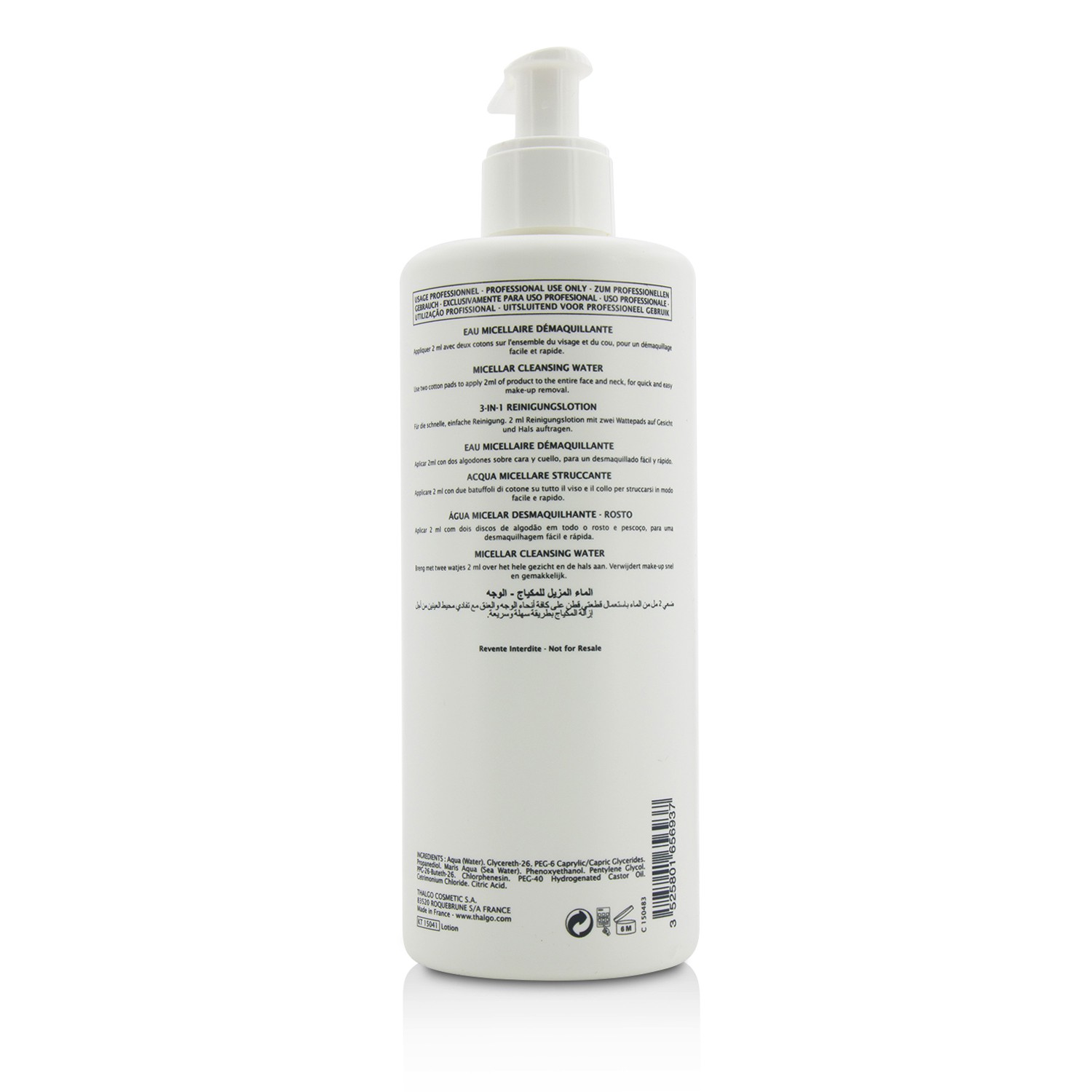 Thalgo ماء منظف Eveil A La Mer Micellar (للوجه والعيون) - لجميع أنواع البشرة، حتى الحساسة (حجم صالون) 500ml/16.9oz