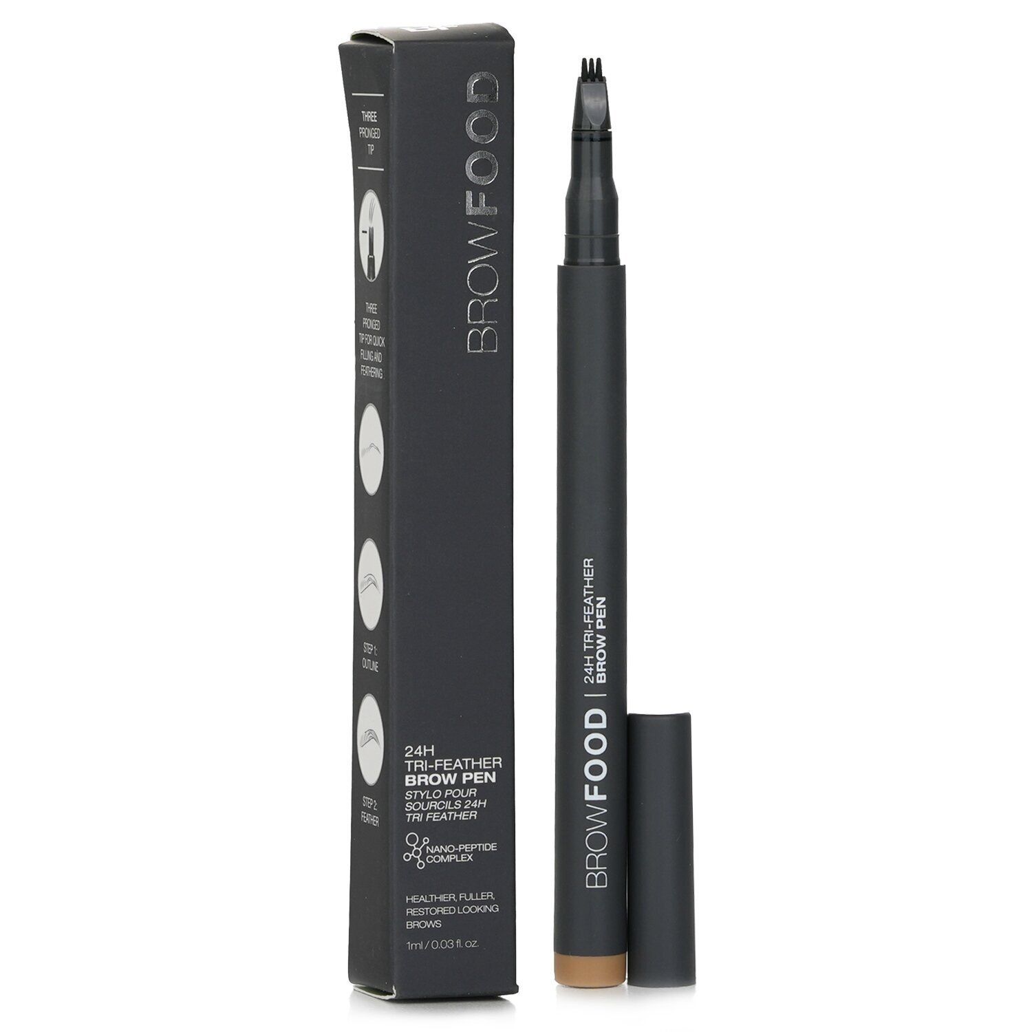 LashFood BrowFood 24H Tri Feather Brow Pen 1ml/0.03oz