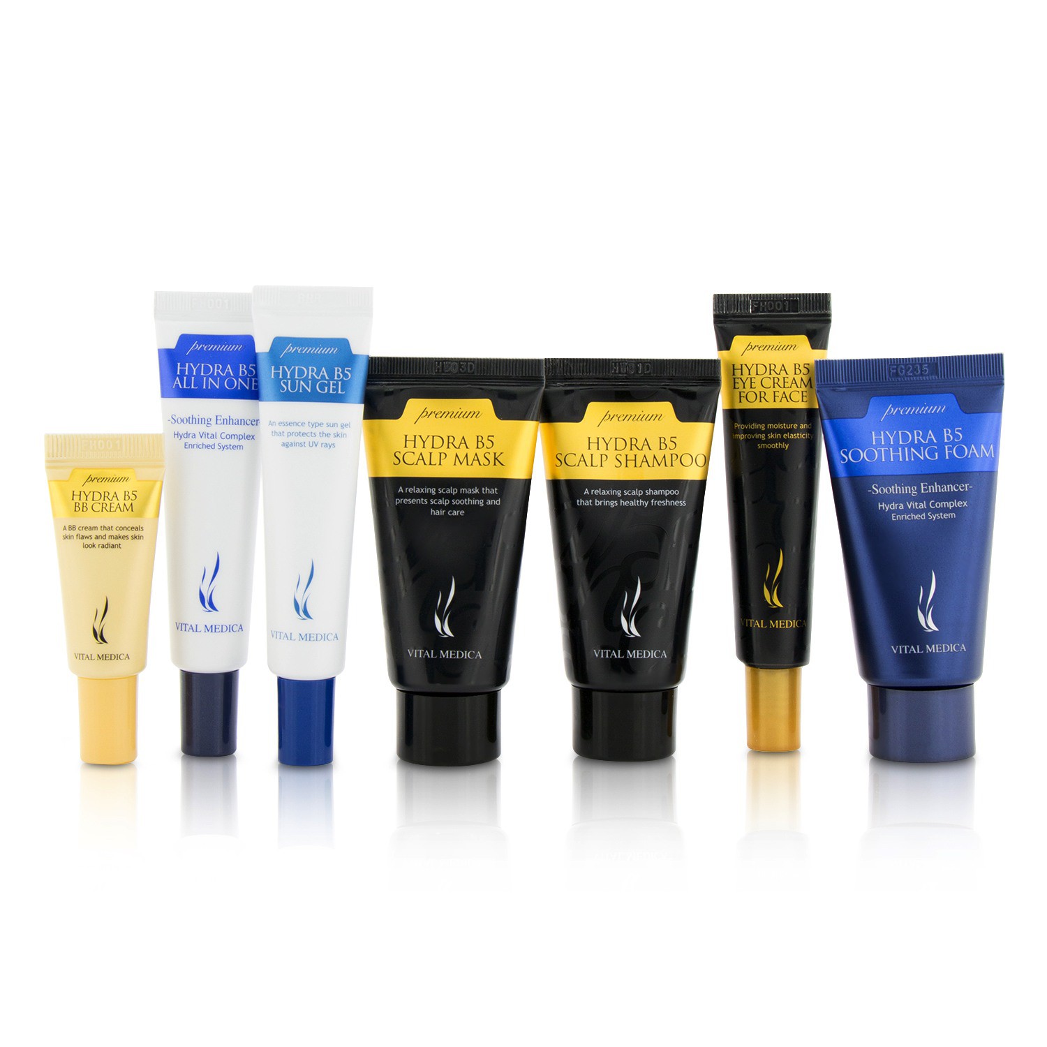  A.H.C 保濕B5透明質酸旅行套裝: Shampoo+Hair Mask+Soothing Foam+All In One+Sun Gel+Eye Cream+BB Cream 7pcs