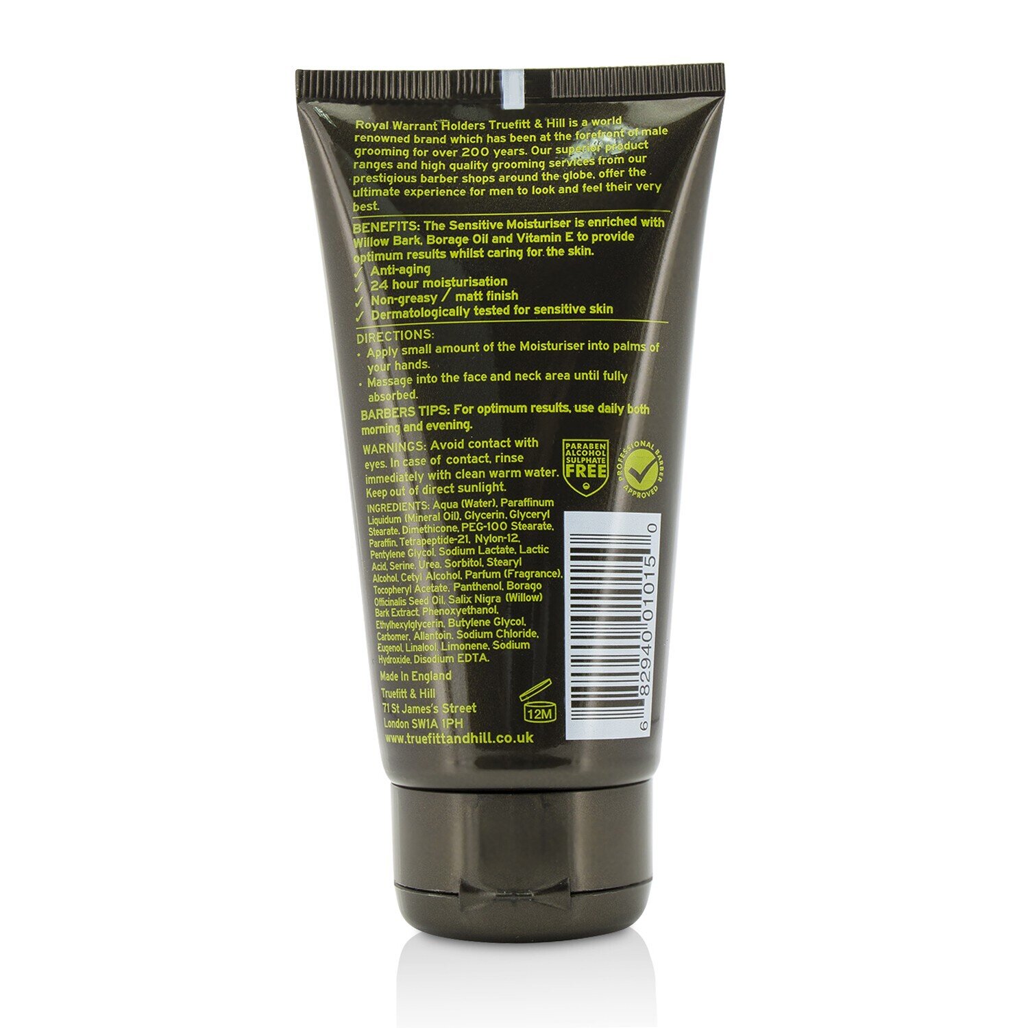 Truefitt & Hill Authentic No.10 Sensitive Moisturiser 01015 75ml/2.5oz