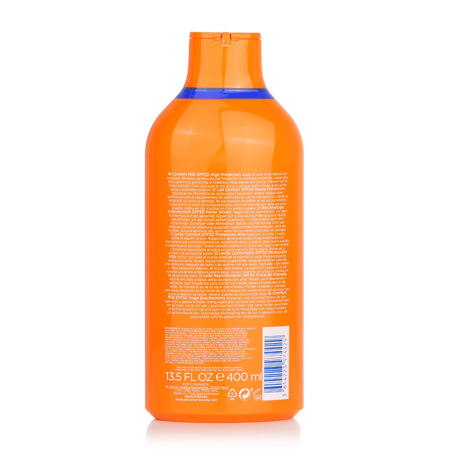 Lancaster 蘭嘉絲汀  美黑防曬乳液SPF50 400ml/13.5oz