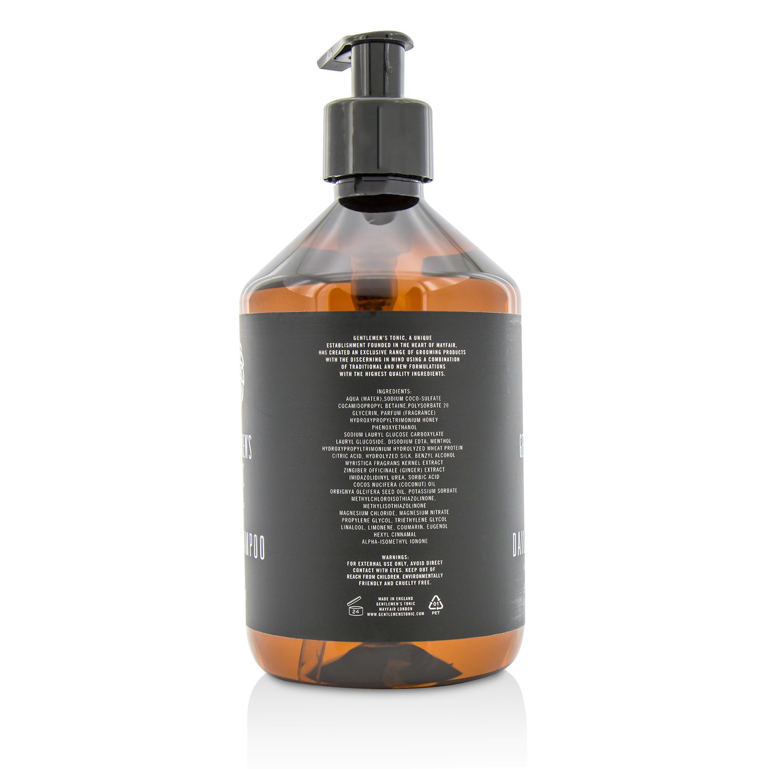 Gentlemen's Tonic Babassu and Bergamot Daily Shampoo 500ml/16.9oz