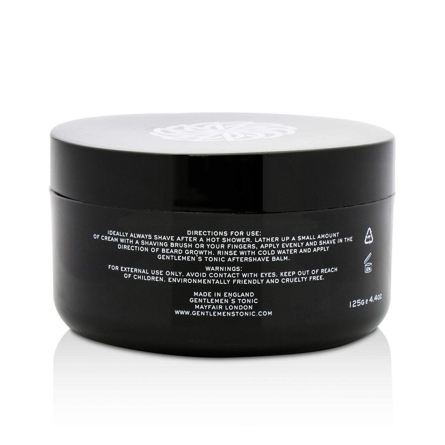 Gentlemen's Tonic Traditional Shave Cream - Babassu And Bergamot 125ml/4.4oz
