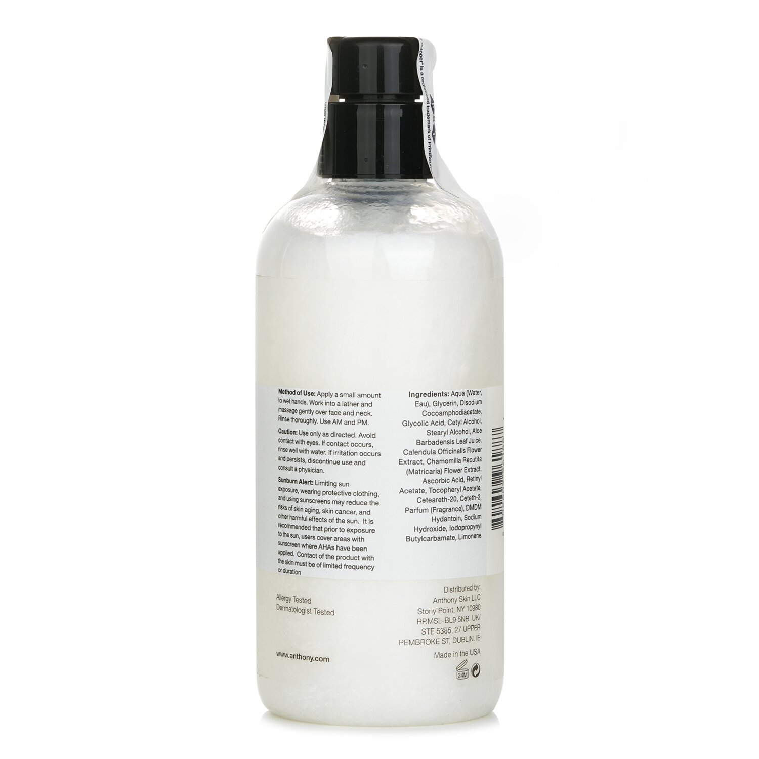Anthony Logistics For Men Glycolic Facial Cleanser 473ml/16oz