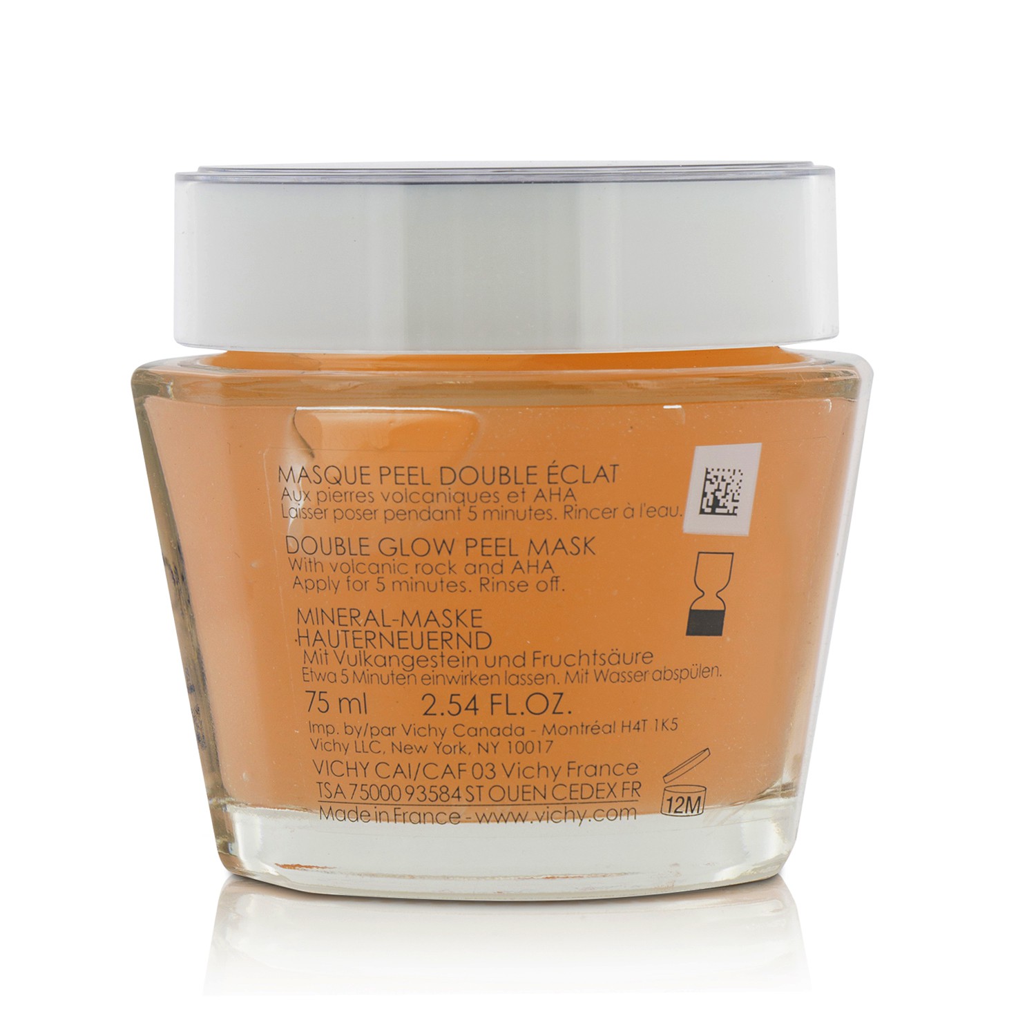 Vichy Double Glow Peel Mask w/ Volcanic Rock & AHA 75ml/2.54oz