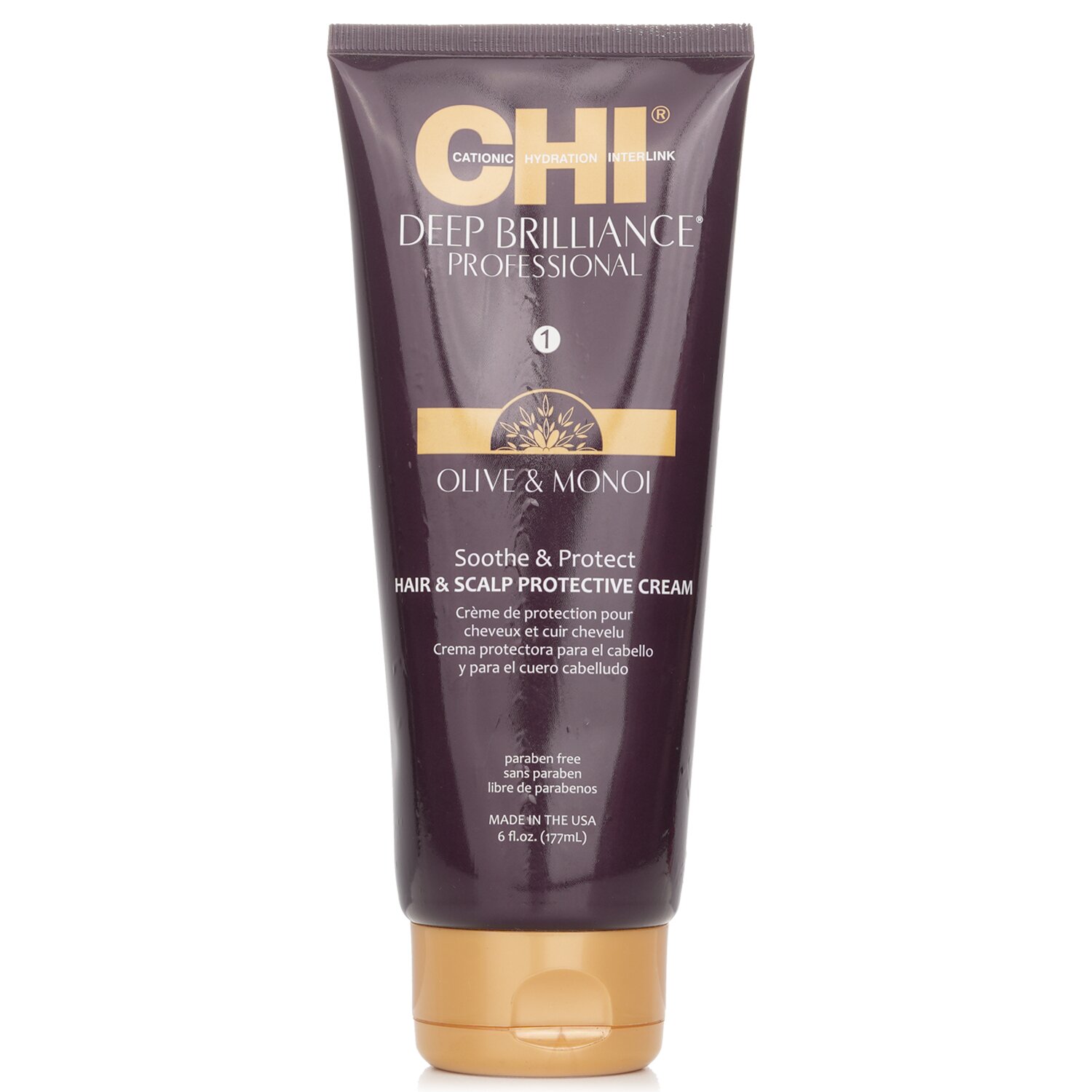 CHI Deep Brilliance Olive & Monoi Soothe & Protect Hair & Scalp Protective Cream 177ml/6oz