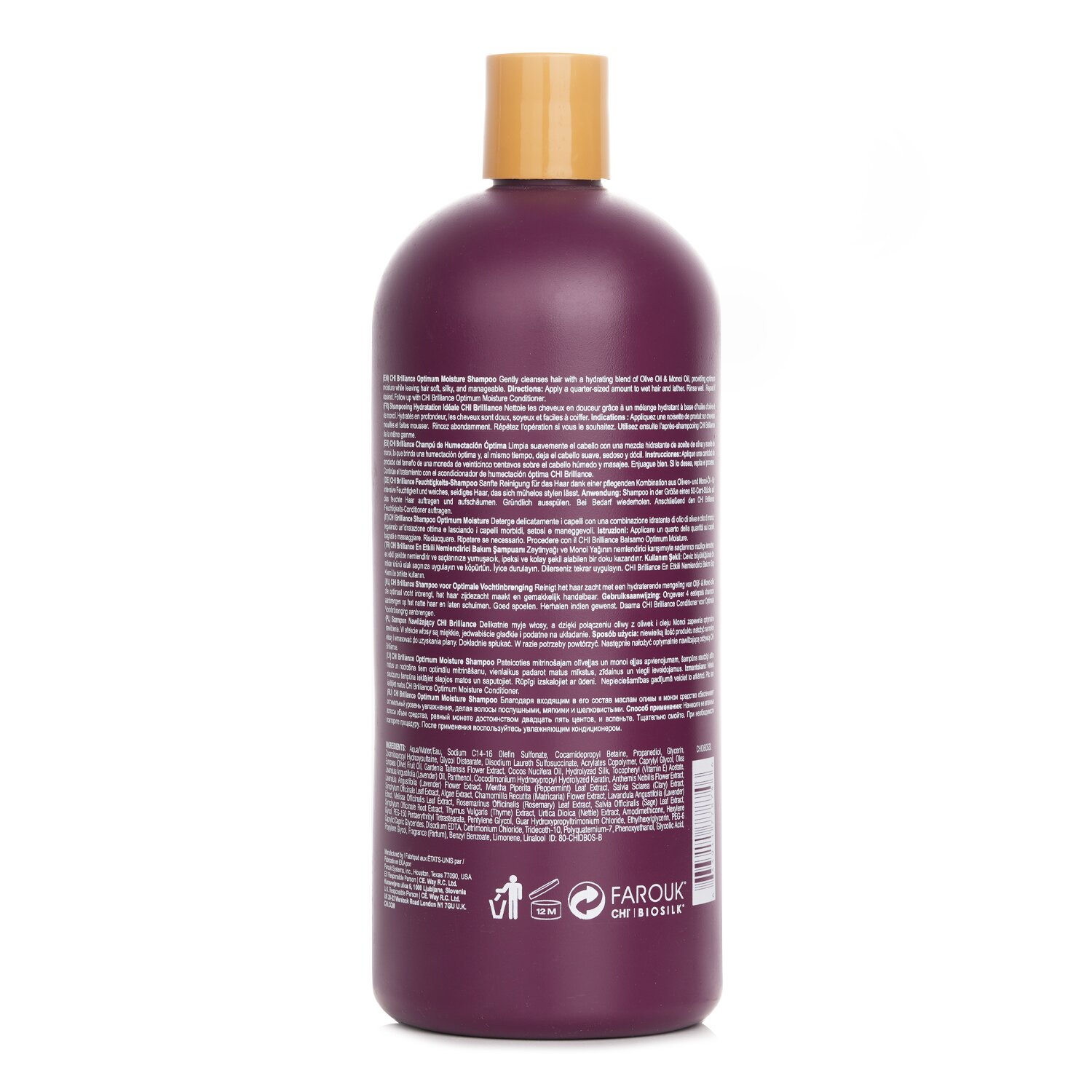 CHI Deep Brilliance Olive & Monoi Optimum Moisture Shampoo 946ml/32oz