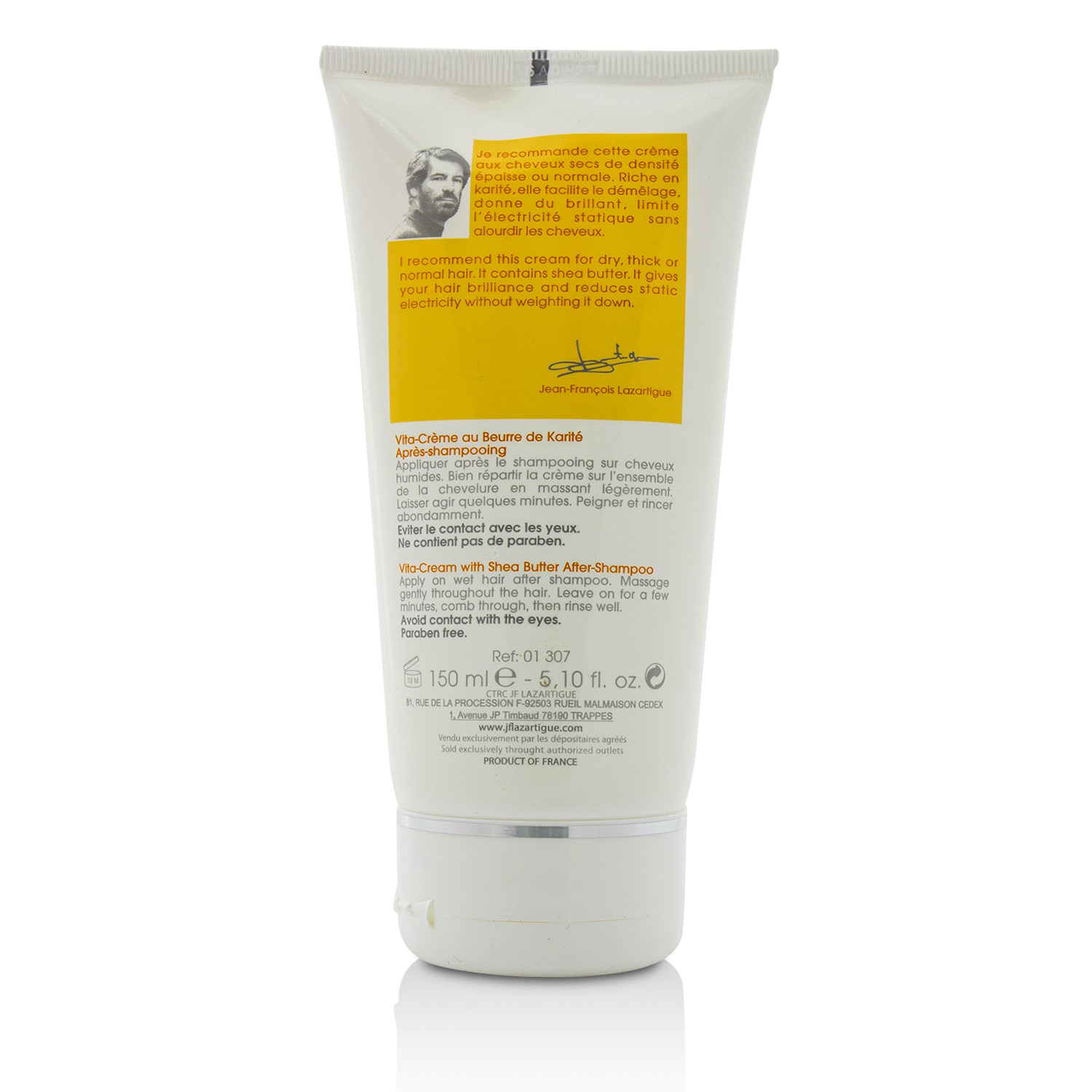 J. F. Lazartigue Vita Cream After Shampoo with Shea Butter - For Dry, Thick & Normal Hair (Unboxed) 150ml/5.1oz