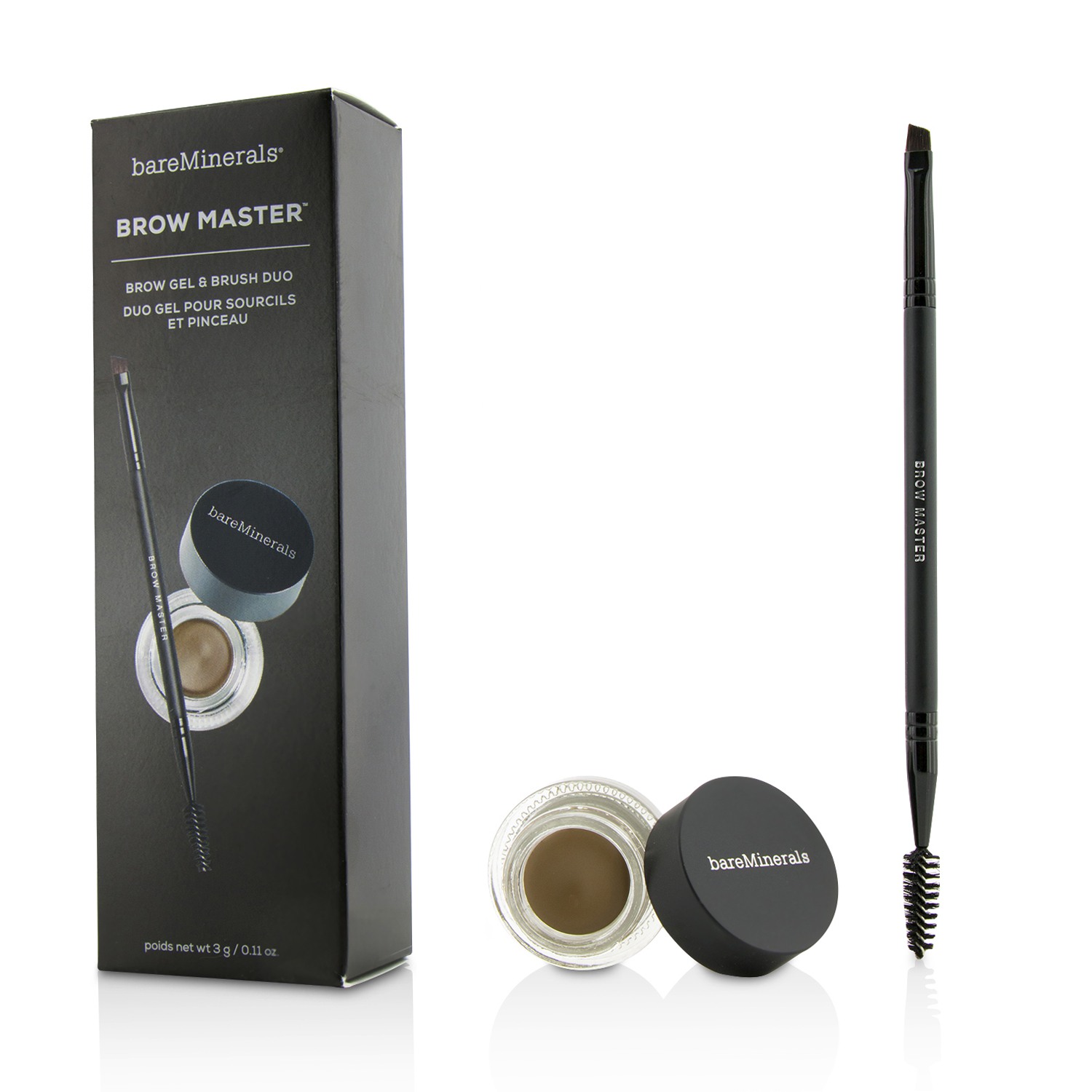 BareMinerals Brow Master Duo (Brow Gel & Brush) 3g/0.11oz