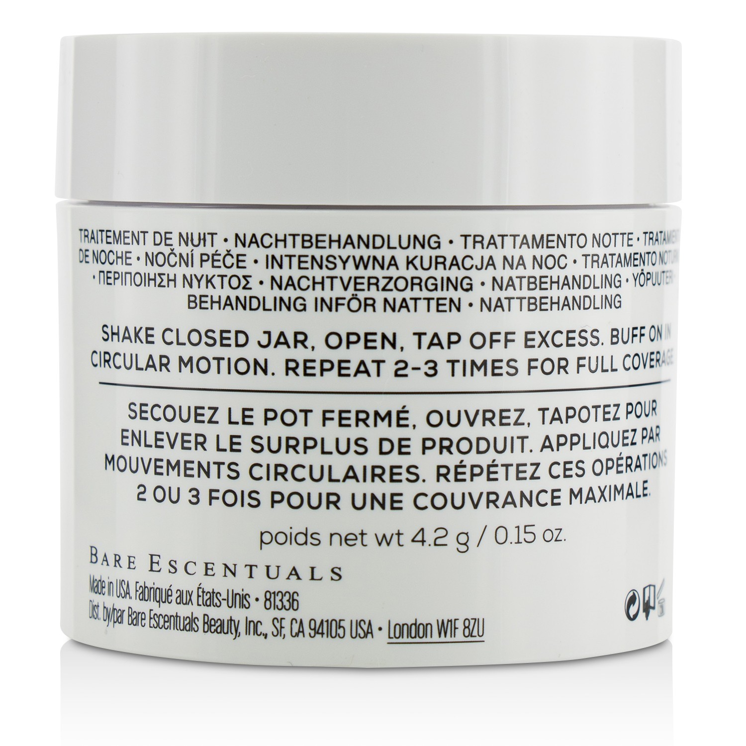 BareMinerals Pure Transformation Night Treatment - Clear 4.2g/0.15oz