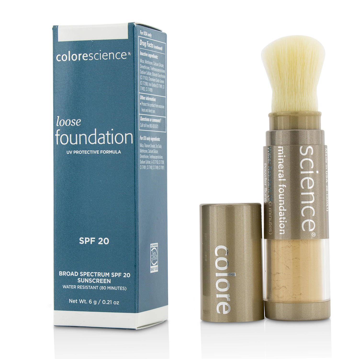 矿物彩妆科学  Colorescience 矿物散粉刷SPF20 6g/0.21oz