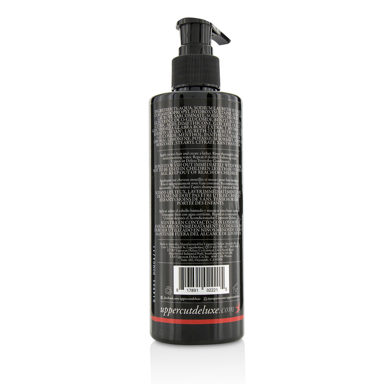 Uppercut Deluxe Everyday Shampoo 240ml/8.1oz