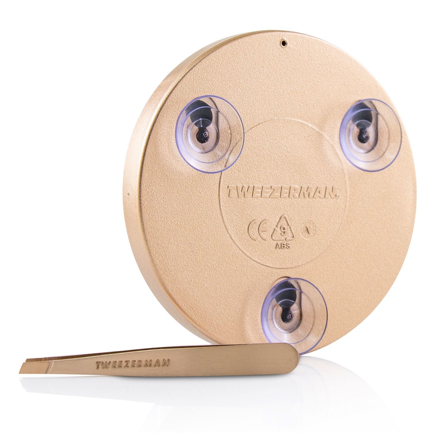 Tweezerman Rose Gold Mini Pinzas Inclinadas Y Espejo 10X Picture Color