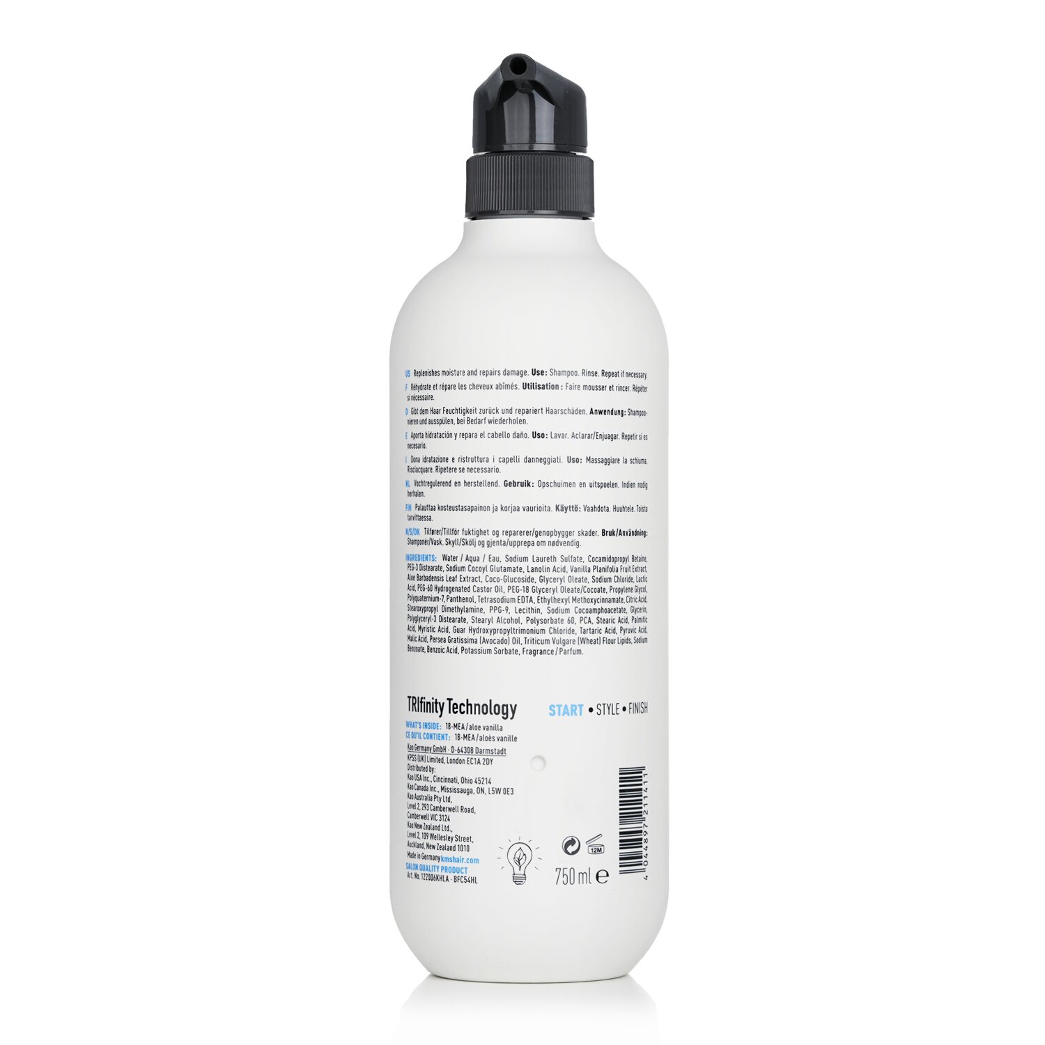 KMS California Moist Repair Shampoo (Moisture and Repair) 750ml/25.3oz