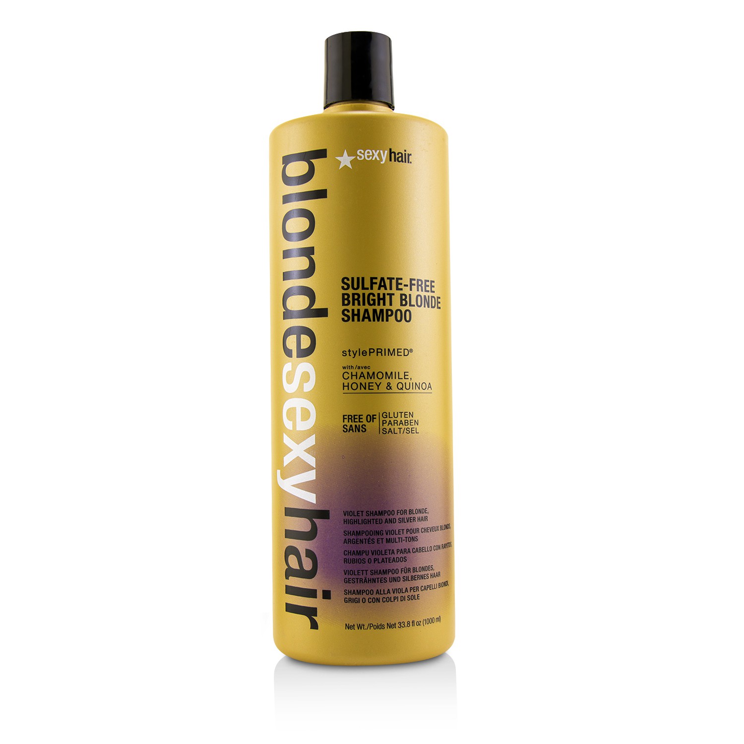Sexy Hair Concepts Blonde Sexy Hair Sulfate-Free Bright Blonde Shampoo (For Blonde, Highlighted and Silver Hair) 1000ml/33.8oz
