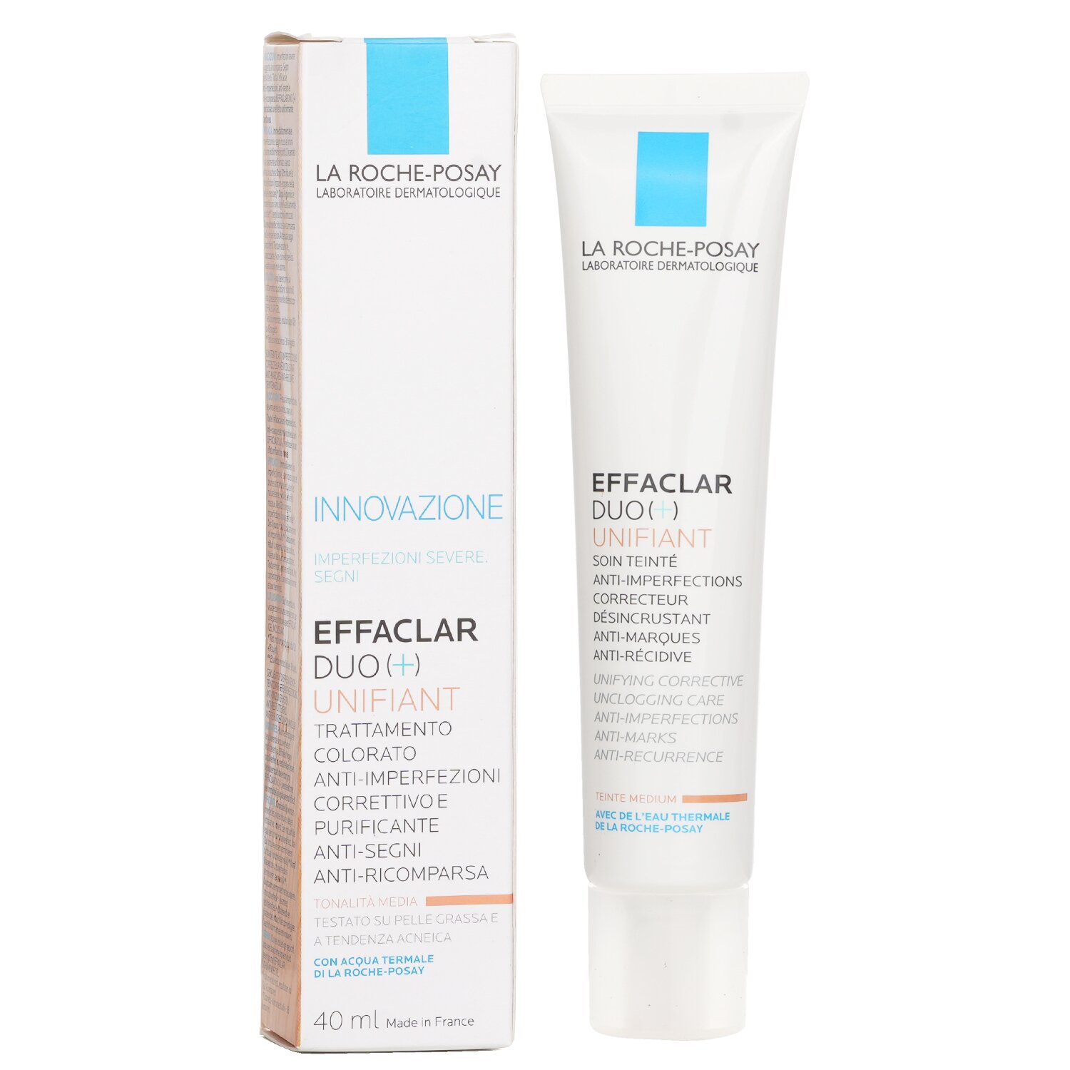 La Roche Posay Effaclar Duo (+) Unifiant Unifying Corrective Unclogging Care Anti-Imperfections Anti-Marks קרם - Medium 40ml/1.35oz