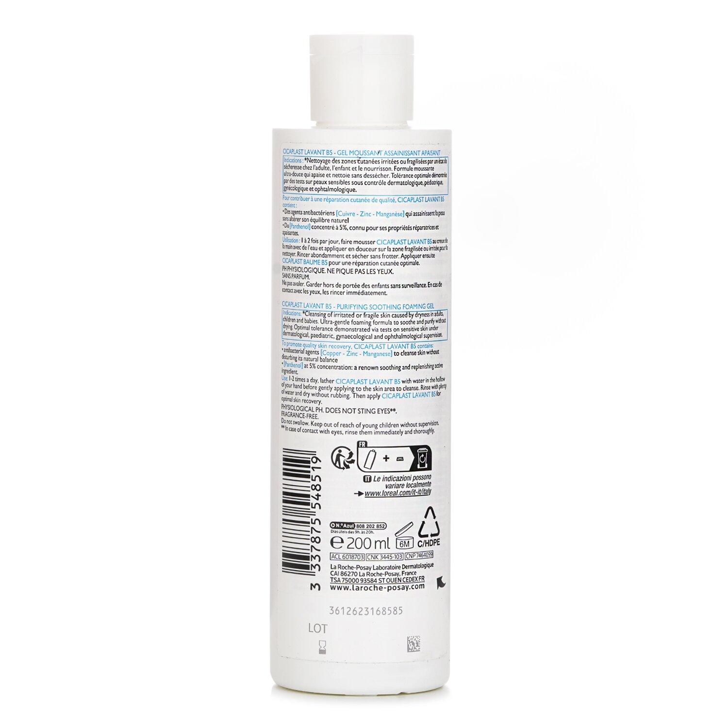 La Roche Posay Cicaplast Lavant B5 Purifying Soothing Foaming Gel 200ml/6.76oz
