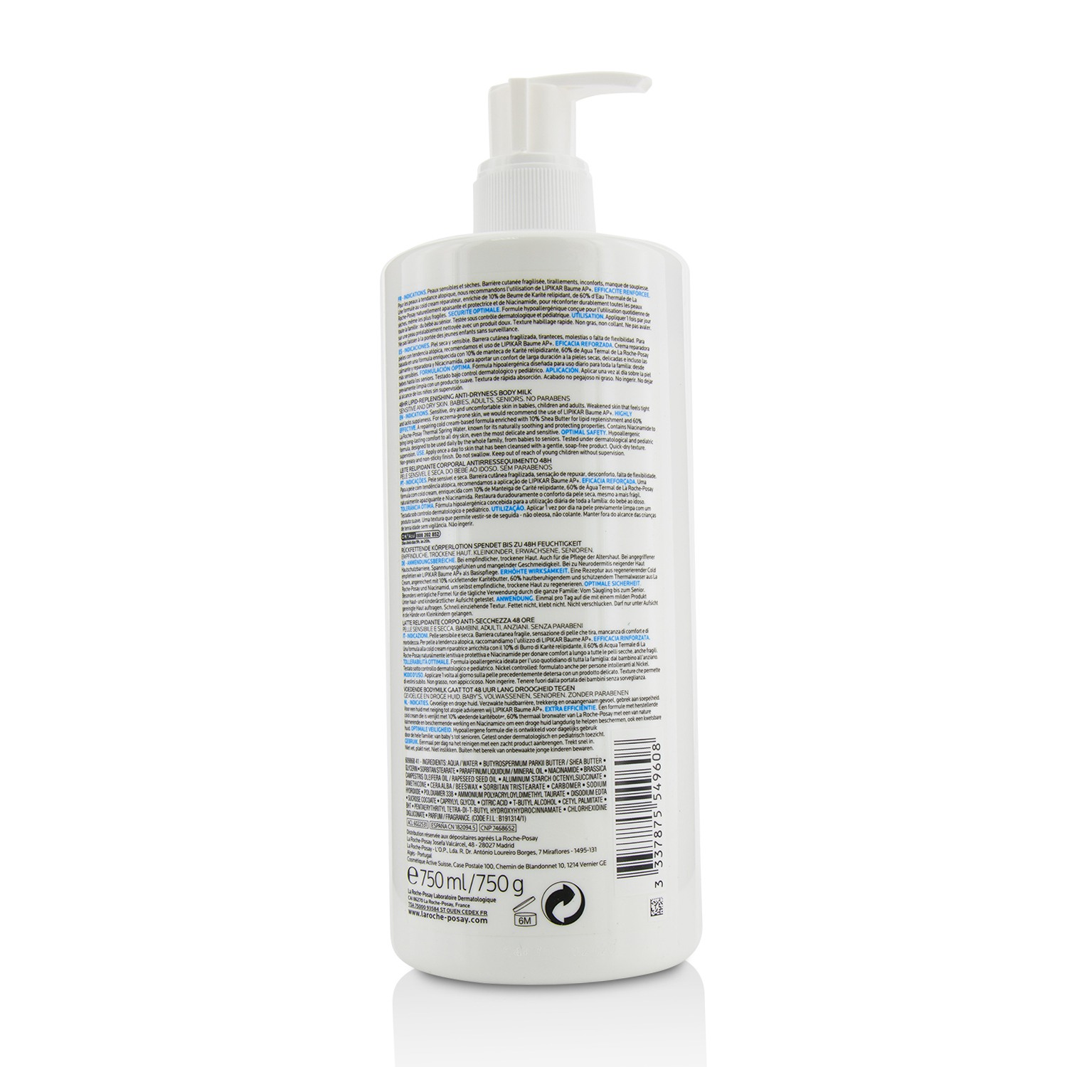 La Roche Posay Lipikar Lait Lipid-Replenishing Body Milk 750ml/25oz