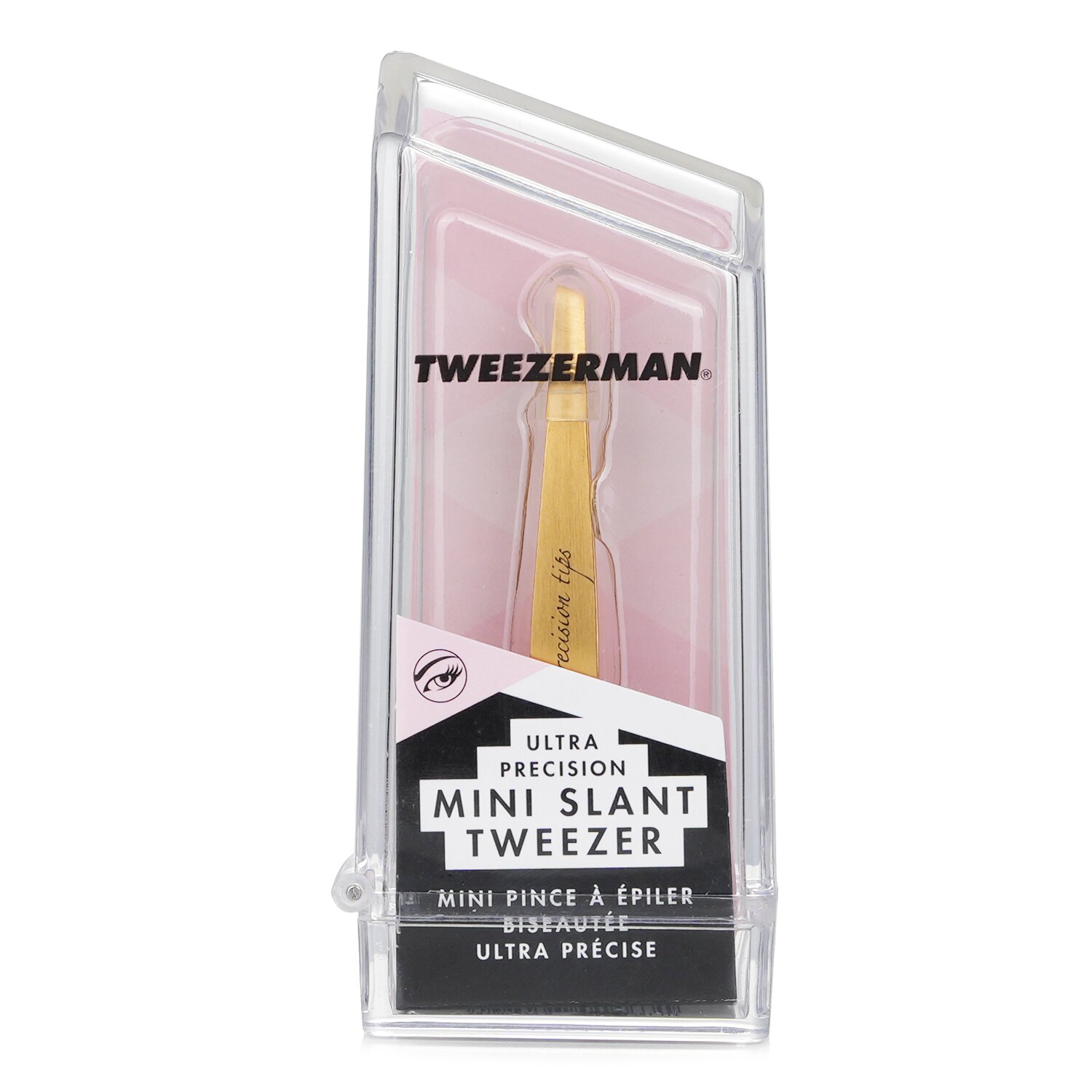 Tweezerman Mini Slant Tweezer Ultra Precision (Tin Coated) (Studio Collection) Picture Color