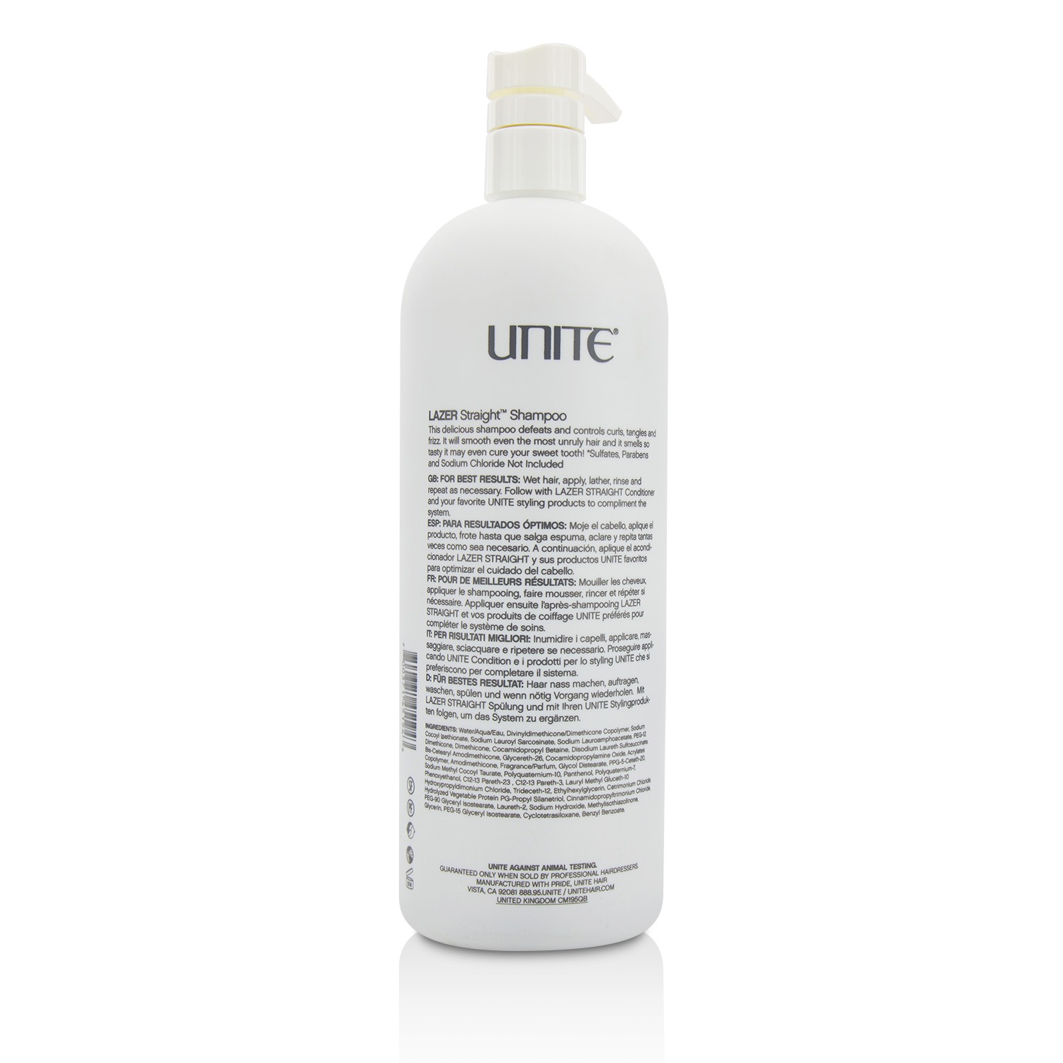 Unite Lazer Straight Shampoo (Smooth Sleek) 1000ml/33.8oz