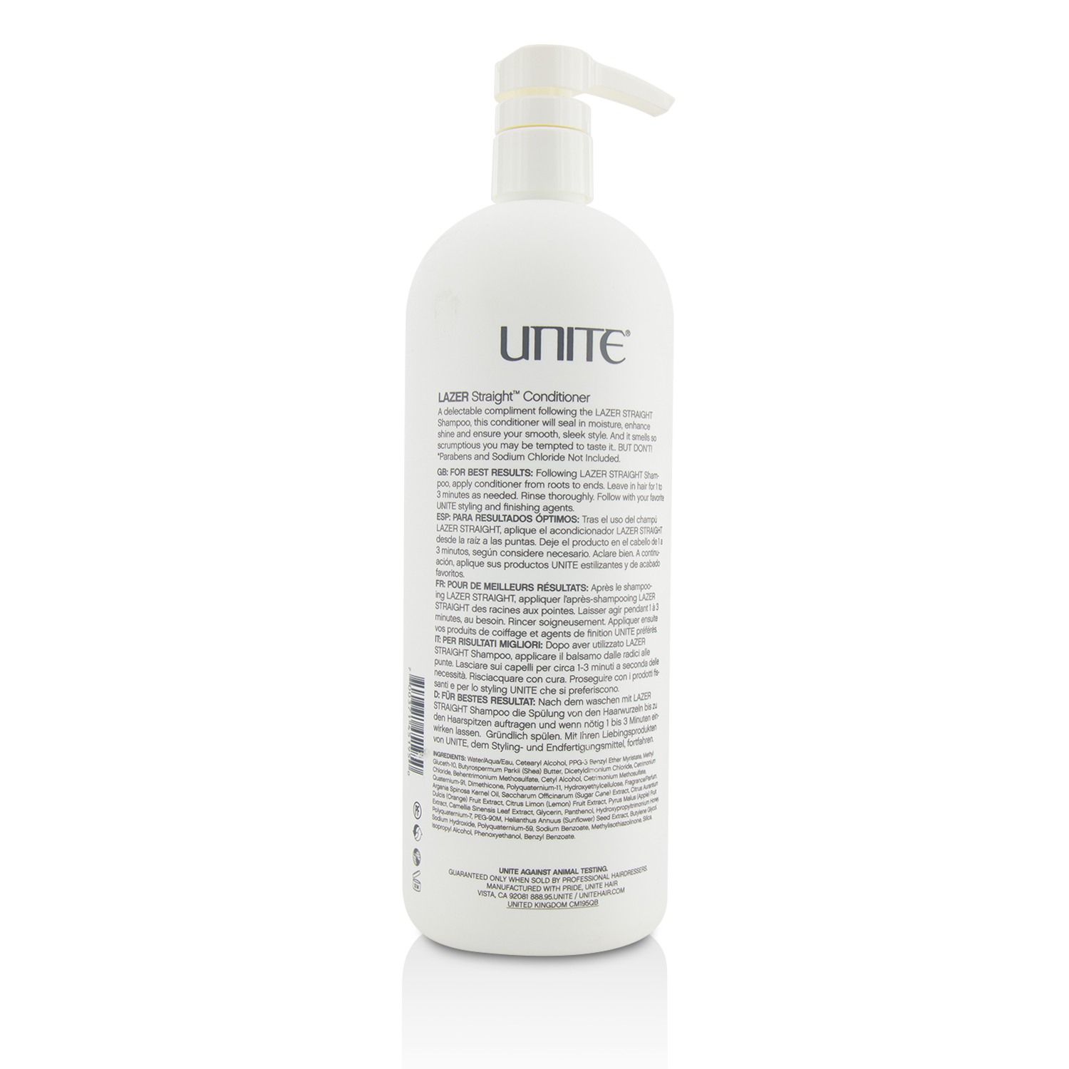 Unite Lazer Straight Conditioner (Smooth Sleek) 1000ml/33.8oz