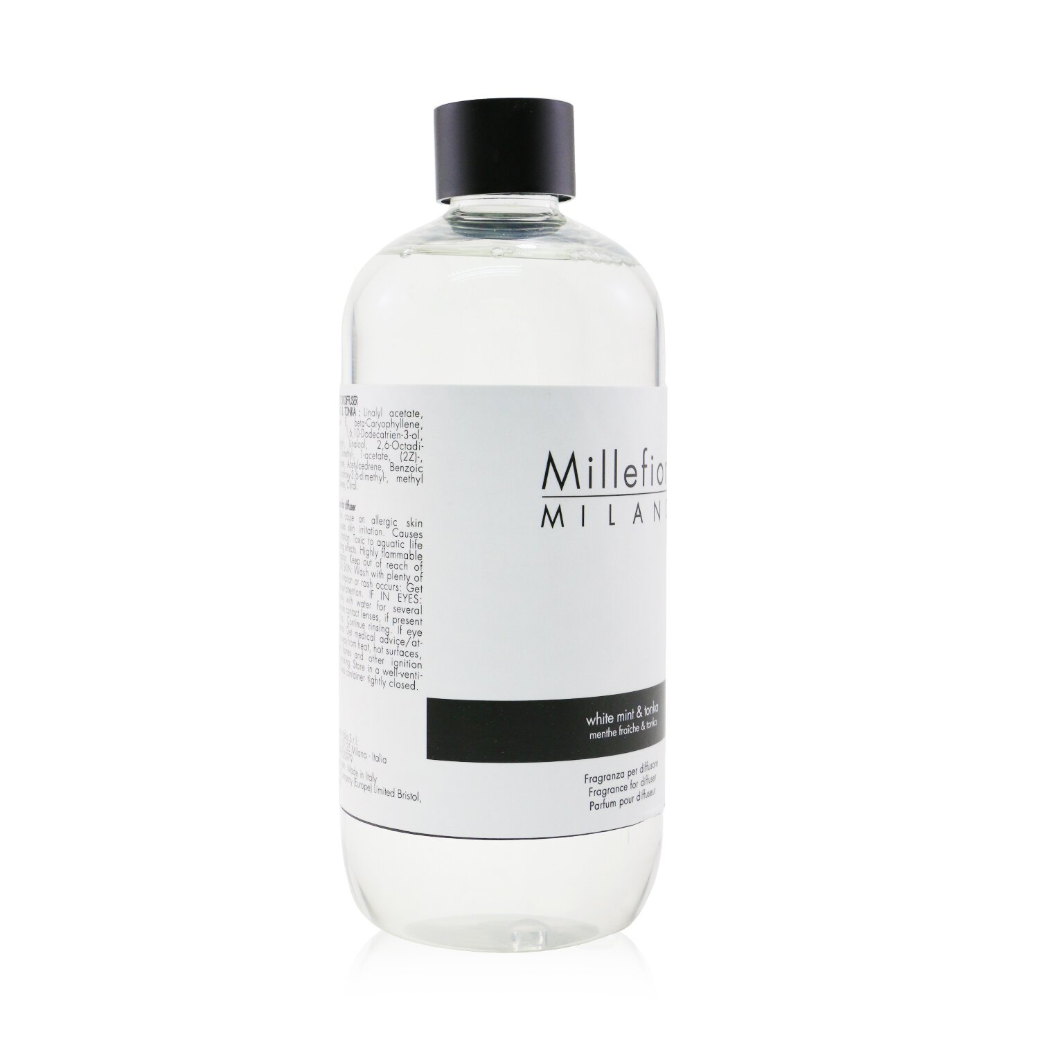 Millefiori Natural Fragrance Diffuser Refill - White Mint & Tonka 500ml/16.9oz