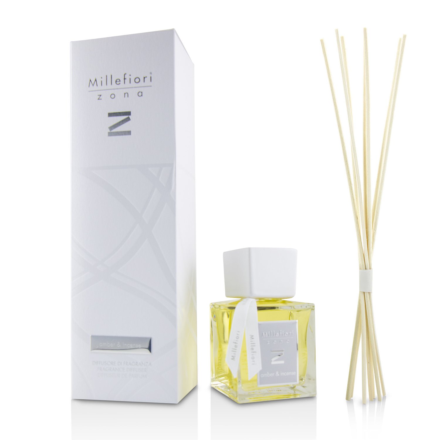 Millefiori Zona Fragrance Huonetuoksu - Amber & Incense 250ml/8.45oz