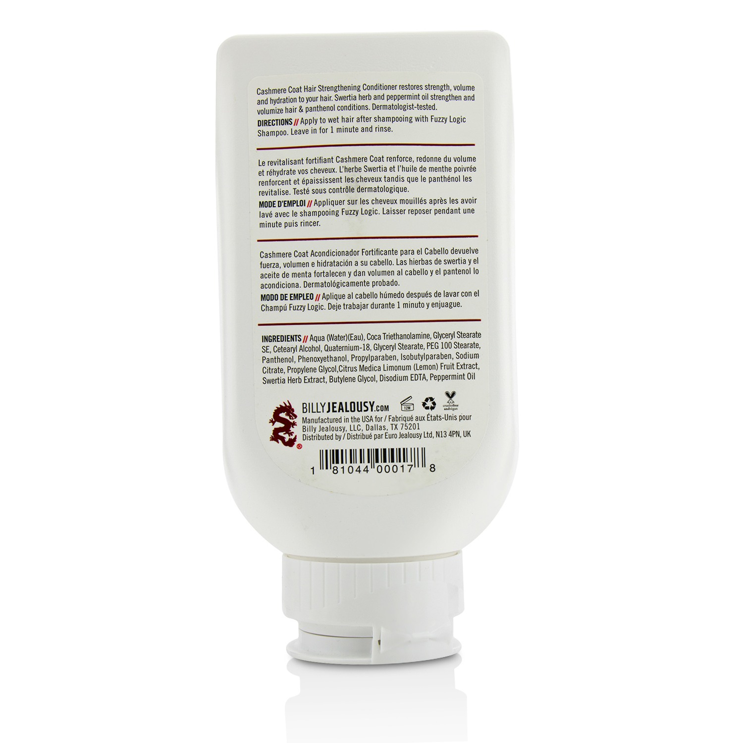 Billy Jealousy 強化護髮素 Signature Cashmere Coat Strengthening Conditioner 236ml/8oz