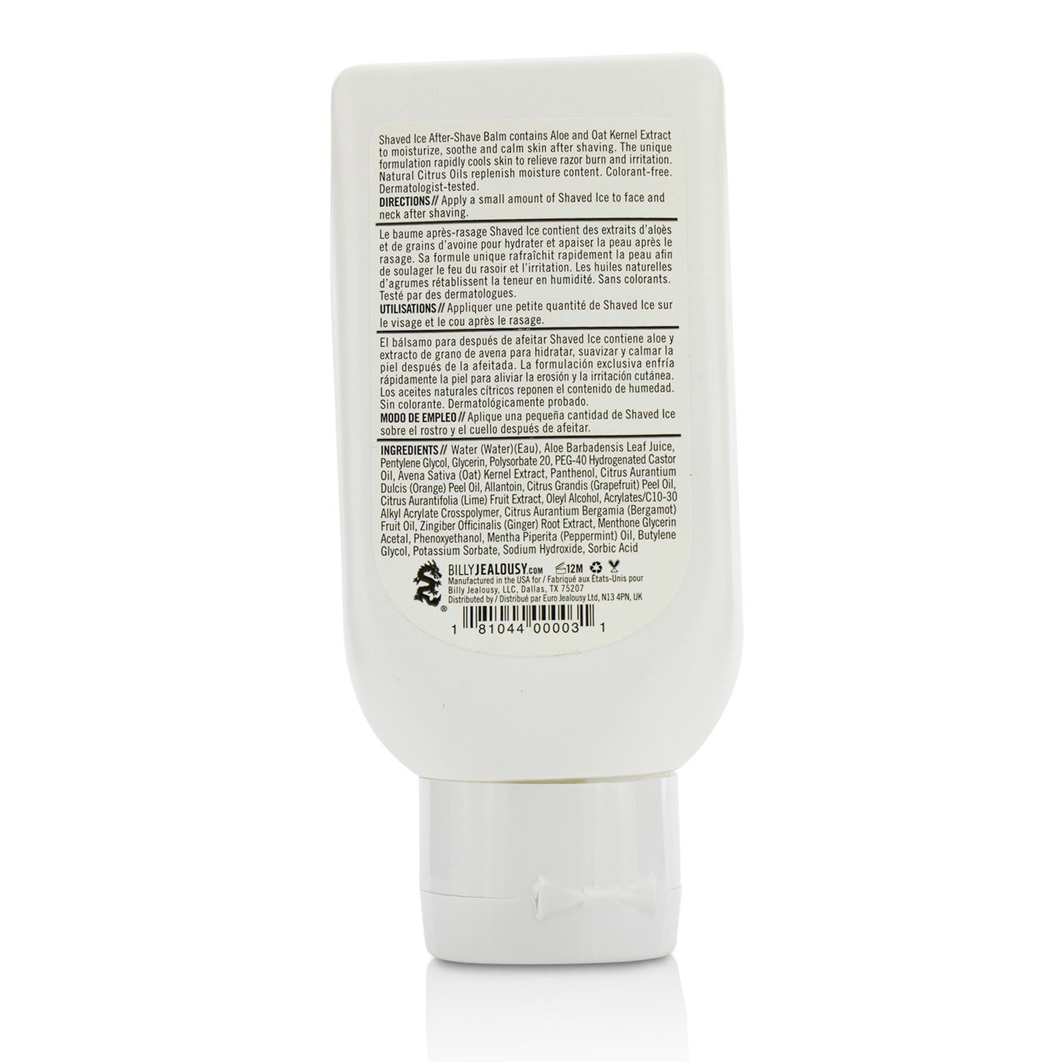 Billy Jealousy Signature Shaved Ice Cooling After-Shave Lotion 88ml/3oz