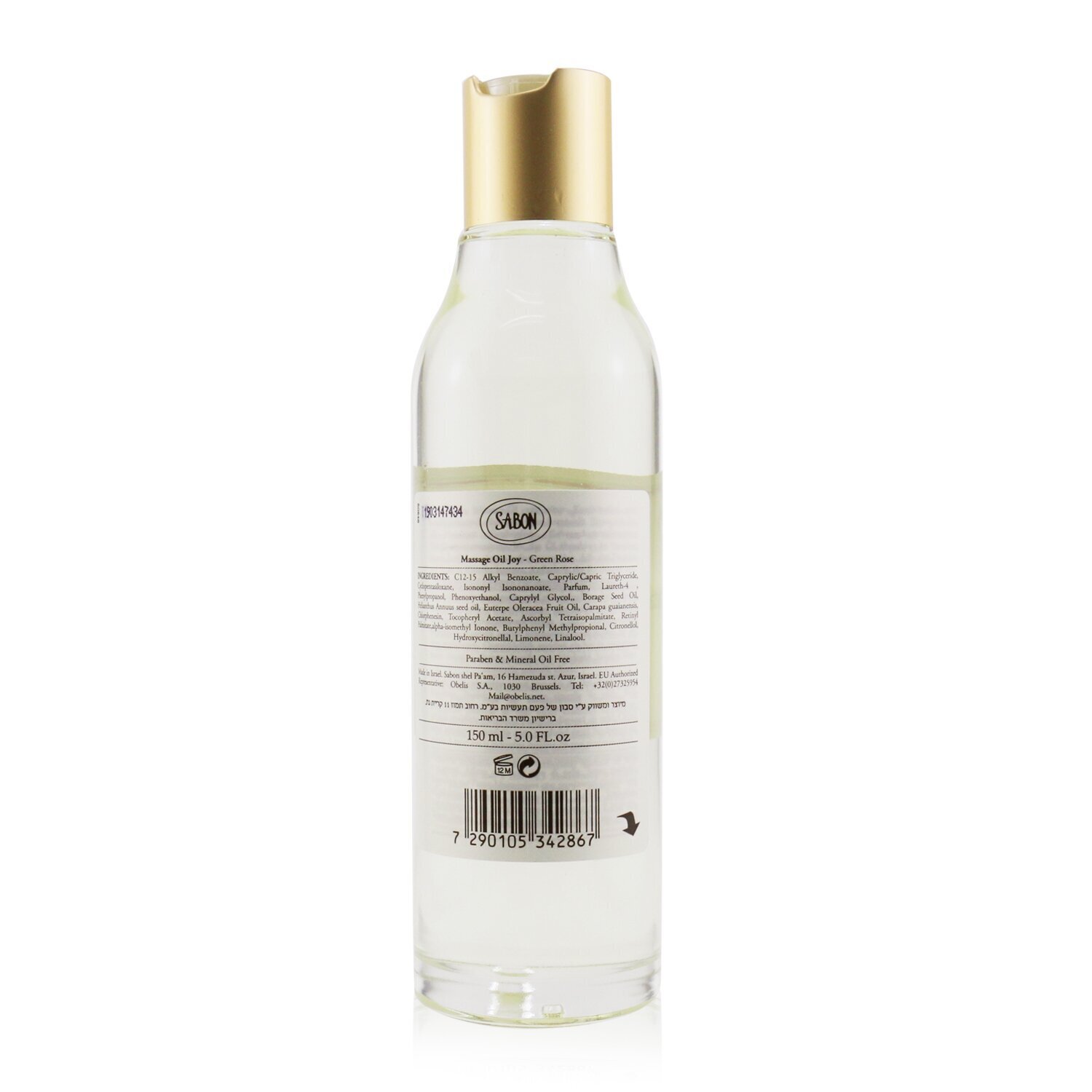 Sabon Massage Oil - Joy (Green Rose) 150ml/5oz