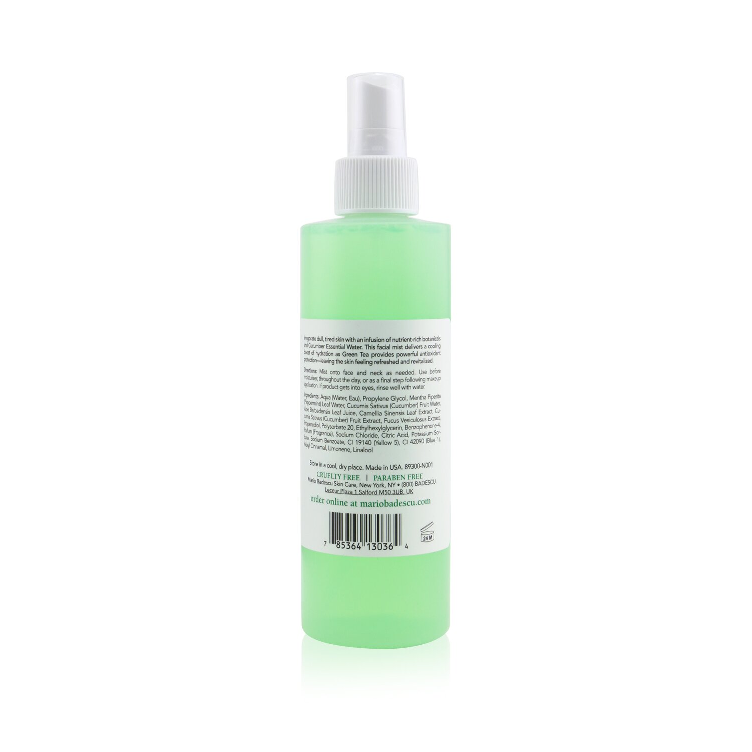 Mario Badescu Facial Spray With Aloe, Cucumber And Green Tea - For All Skin Types 236ml/8oz
