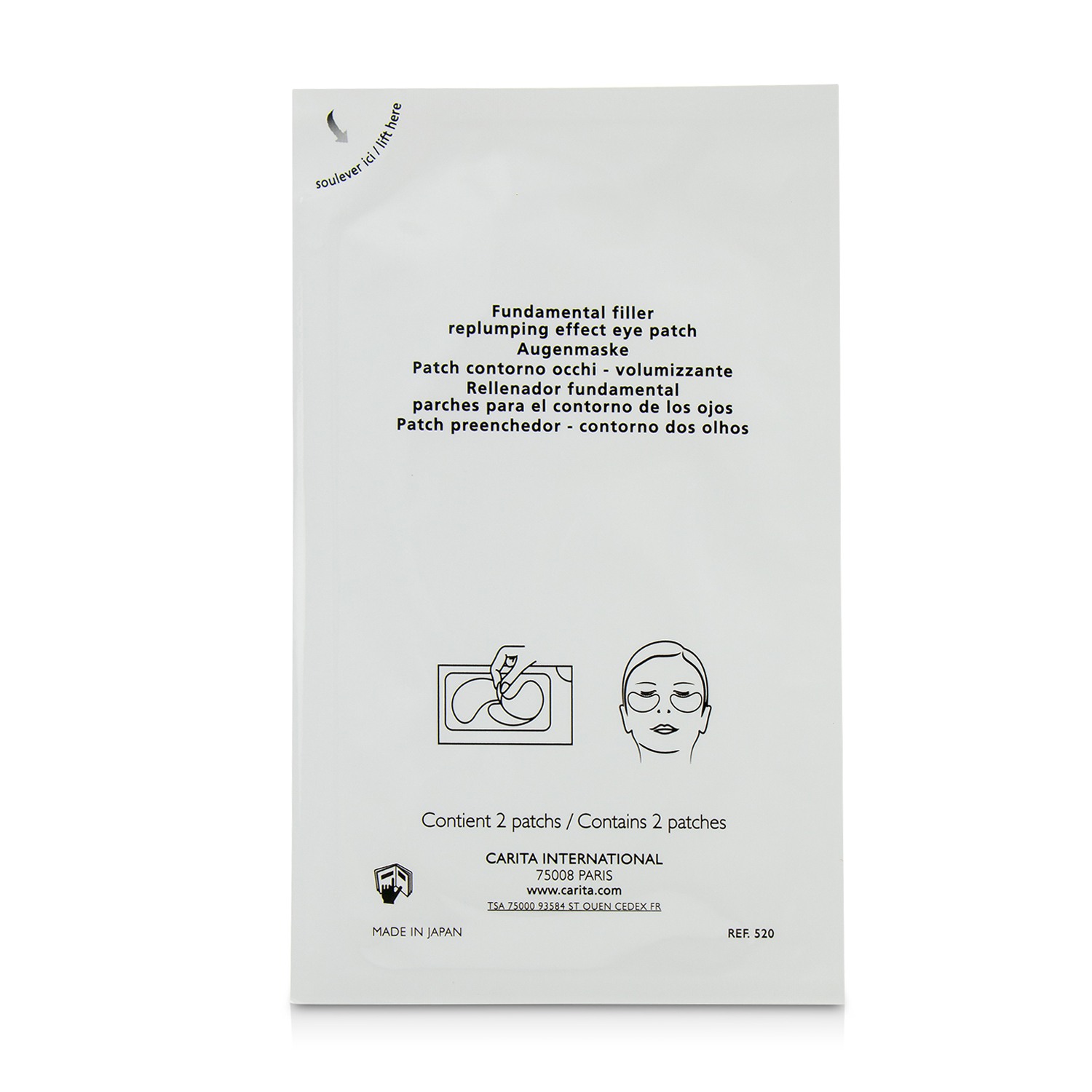 Carita Progressif Neomorphose Fundamental Filler Intense Smoothing Effect Eye Patch 5x2 patchs