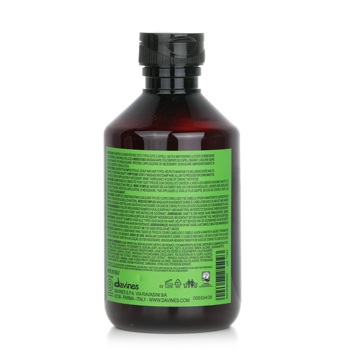 Davines Natural Tech Renewing Champú (Para Todos los Cueros Cabelludos y Tipos de Cabello) 250ml/8.45oz
