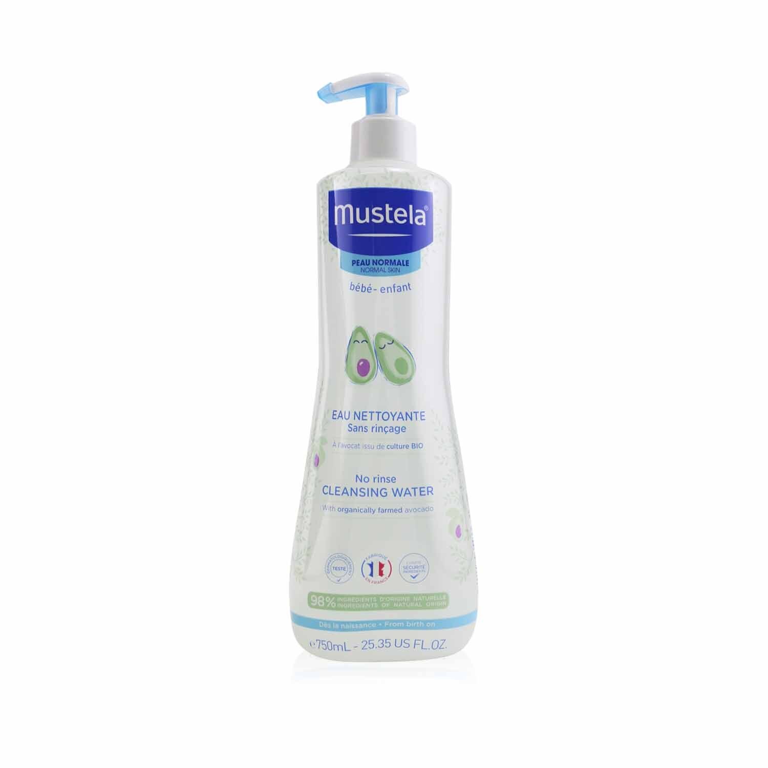 Mustela No Rinse Cleansing Water (Face & Diaper Area) - For Normal Skin 750ml/25.35oz
