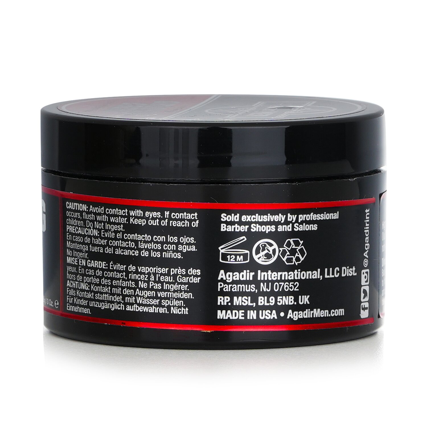 Agadir Argan Oil Agadir Men Oud Wood Grooming Creme (Light Hold/ Gloss Finish) 85g/3oz