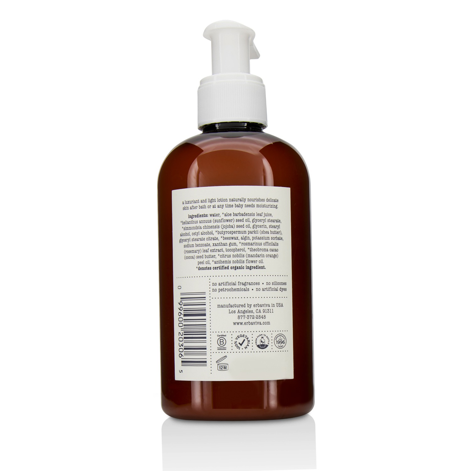 Erbaviva Baby Lotion 235ml/8oz