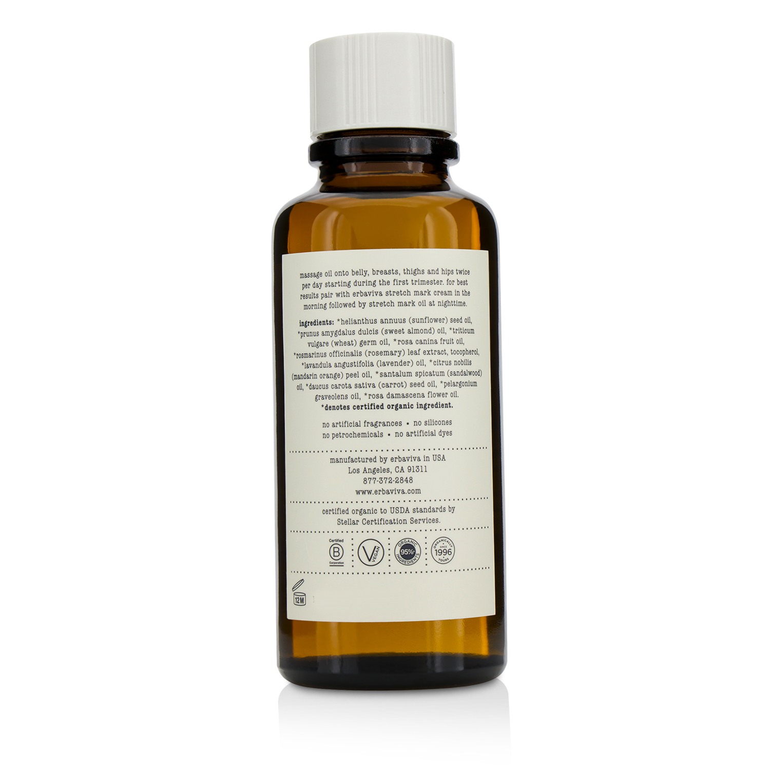 Erbaviva Stretch Mark Oil 120ml/4oz