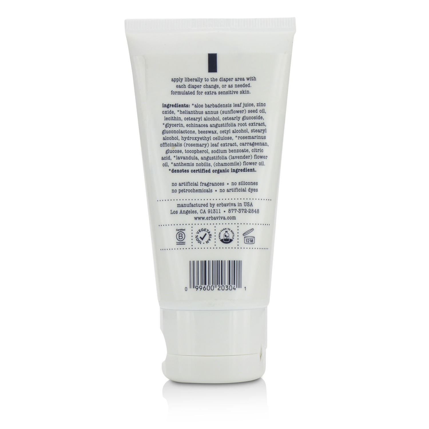 Erbaviva Diaper Cream With Comforting Echinacea & Chamomile 75g/2.5oz